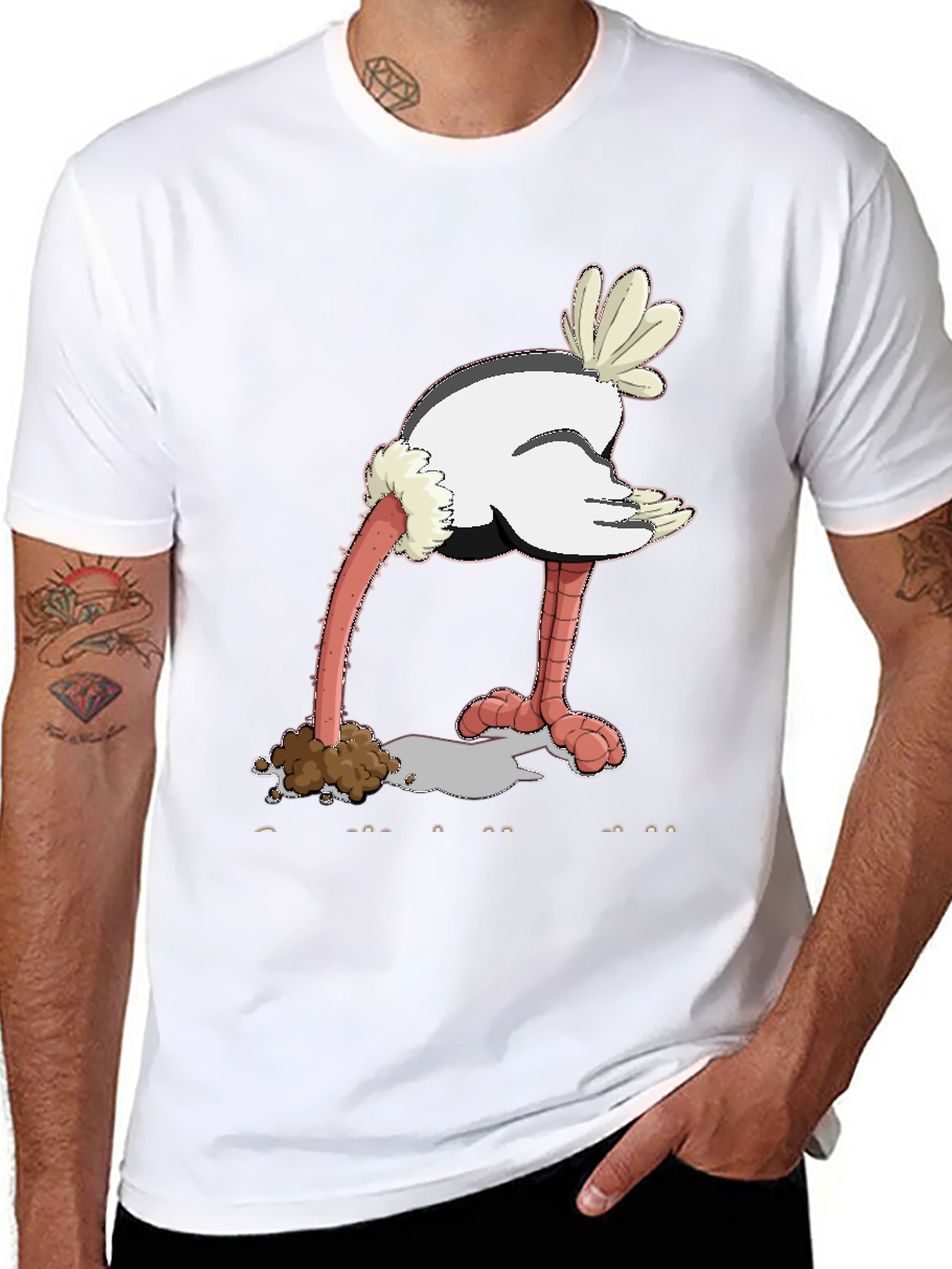 Ostrich Head in Sand Graphic Tee