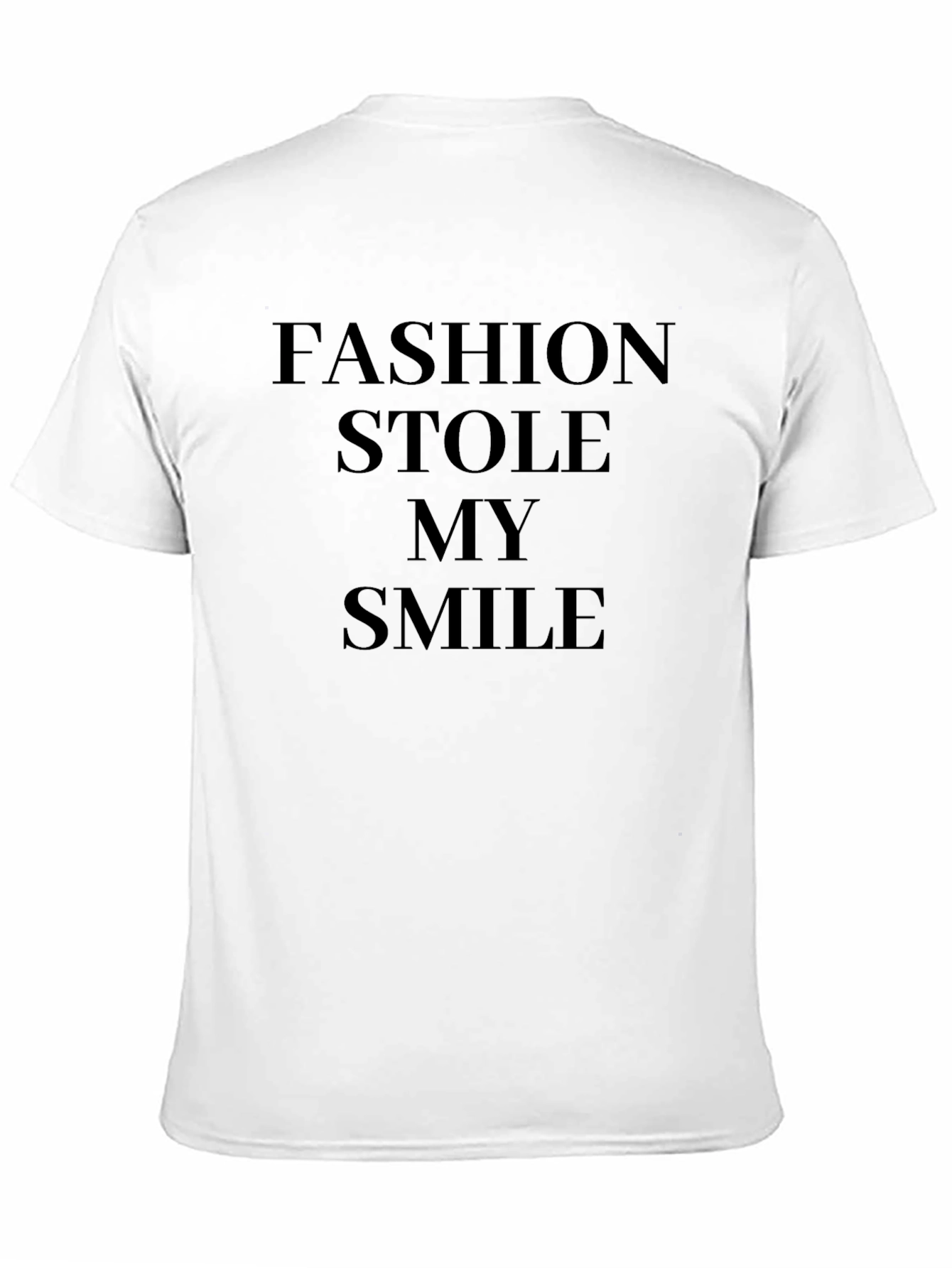 Fashion Stole My Smile Black Graphic Tee