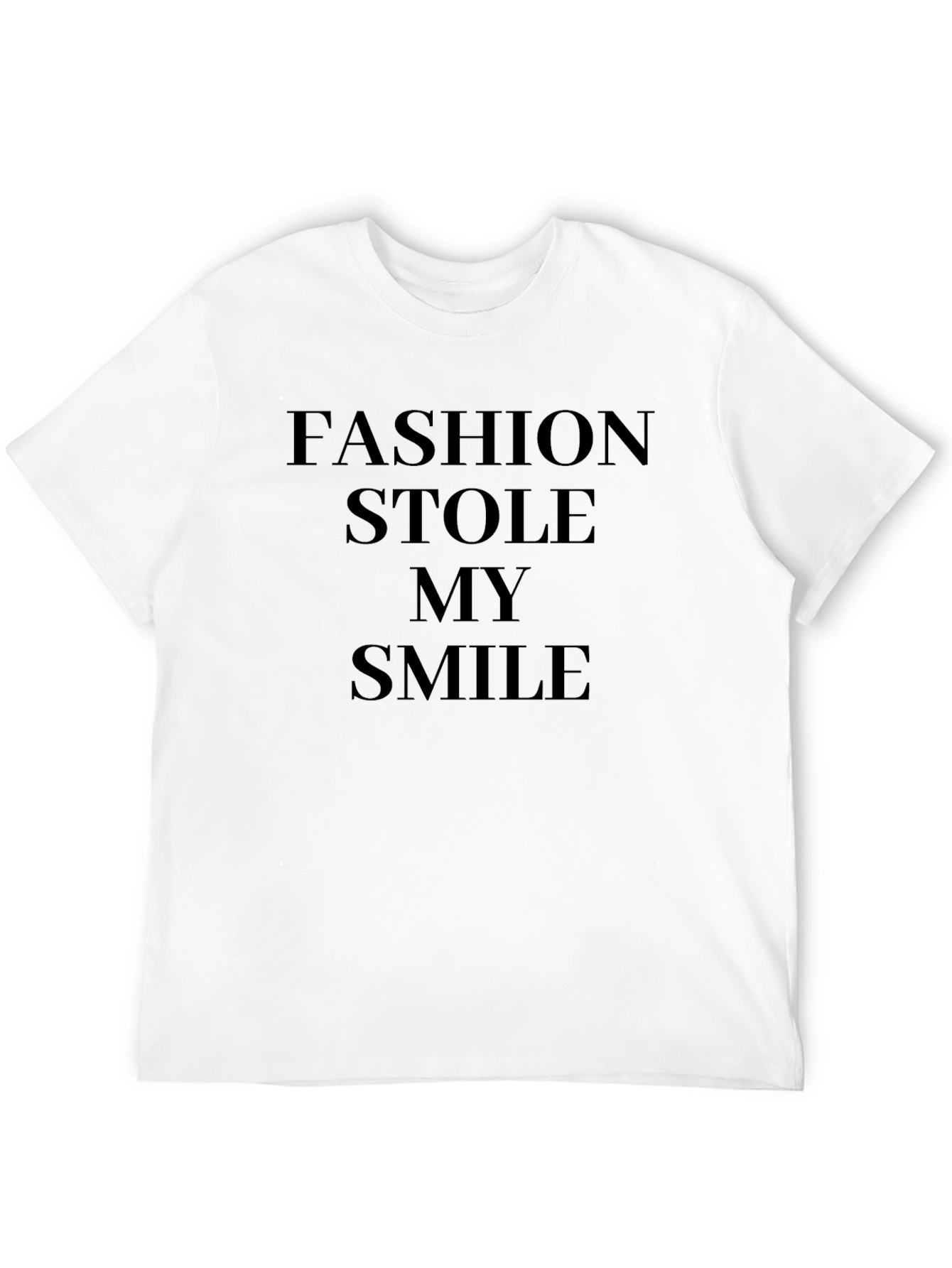 Fashion Stole My Smile Black Graphic Tee