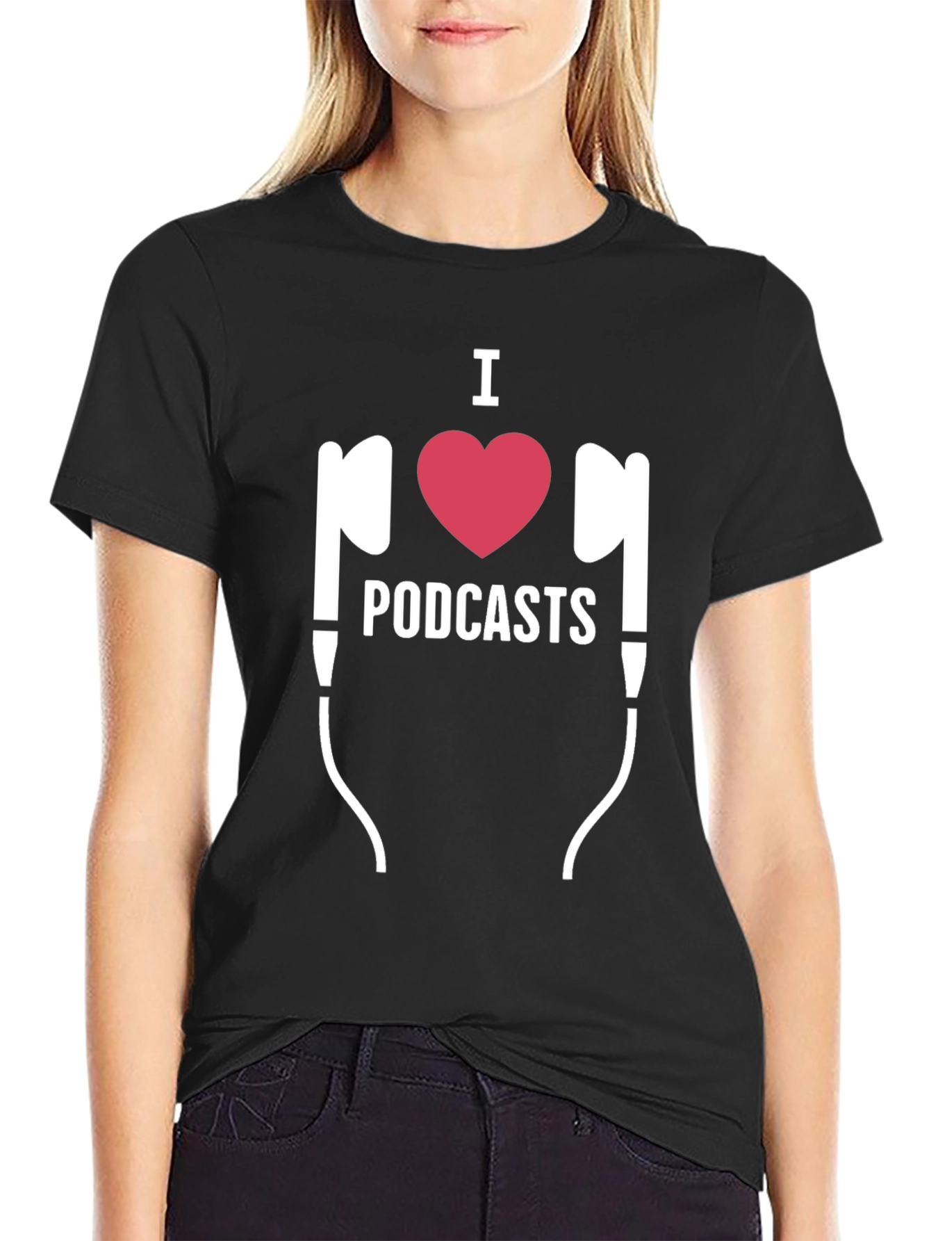 I Heart Podcasts T-Shirt - Black