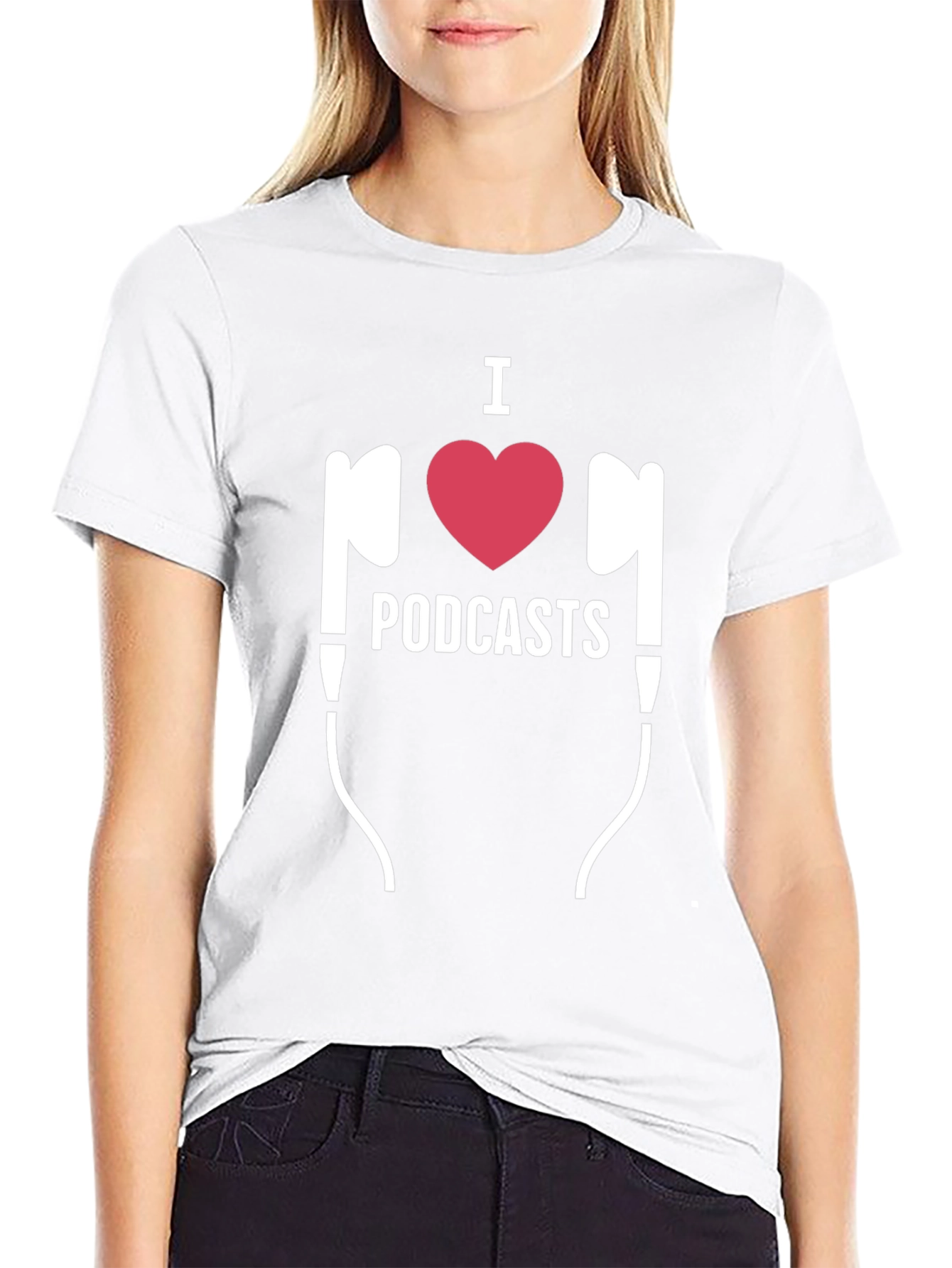 I Heart Podcasts T-Shirt - Black