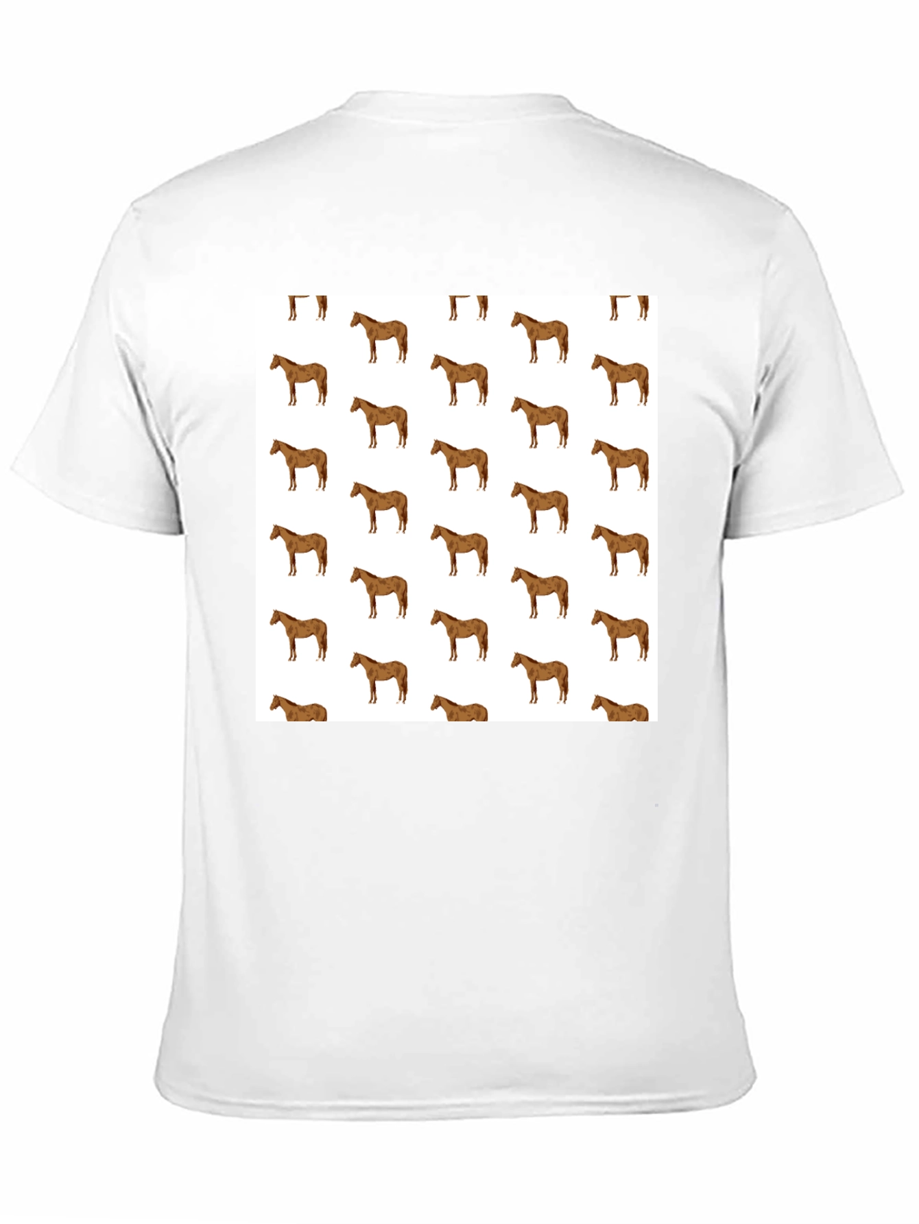 Horse Patterned Tee - Stylish Graphic T-Shirt