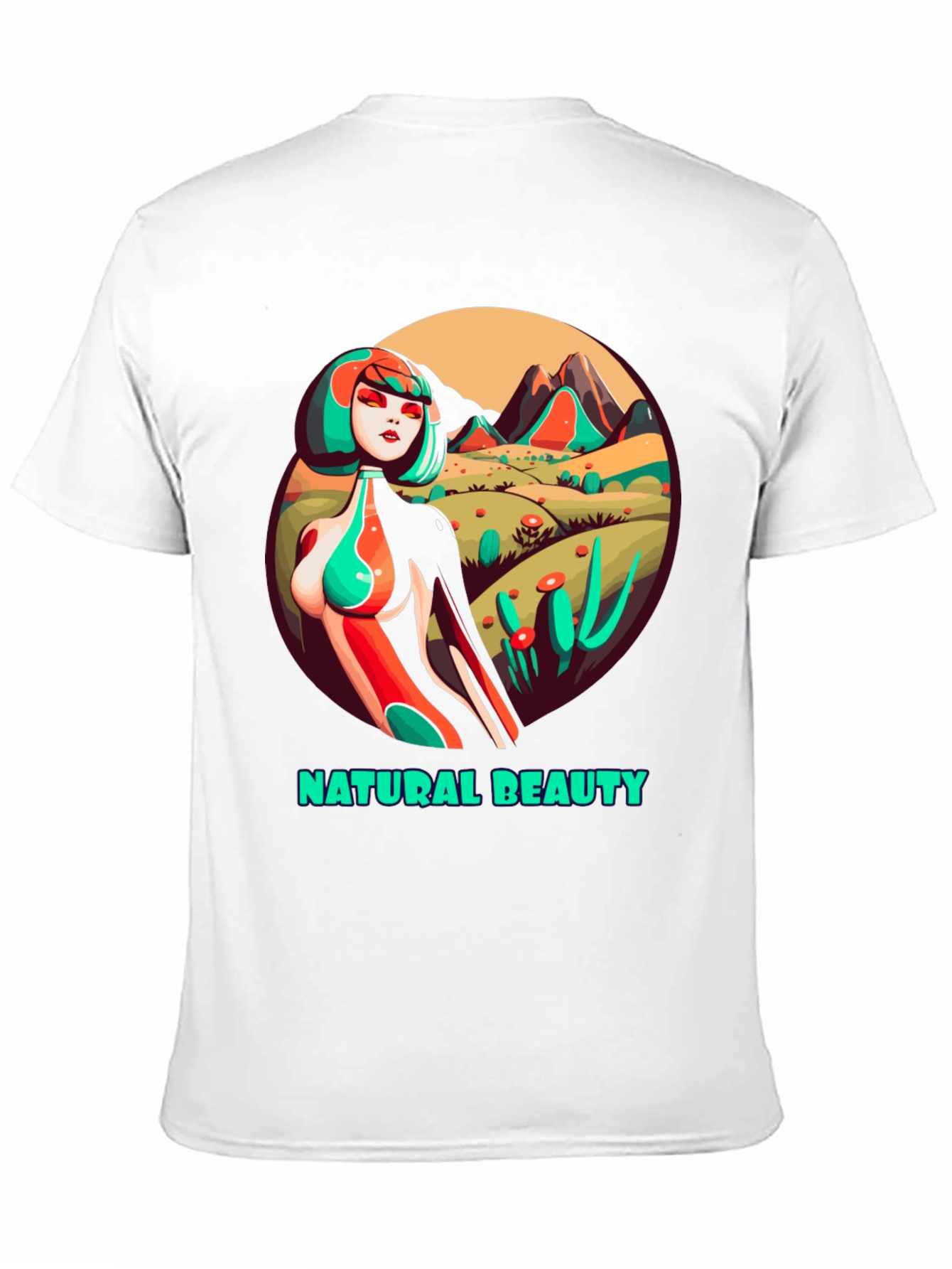 Natural Beauty Graphic Tee - Unique Artistic Design