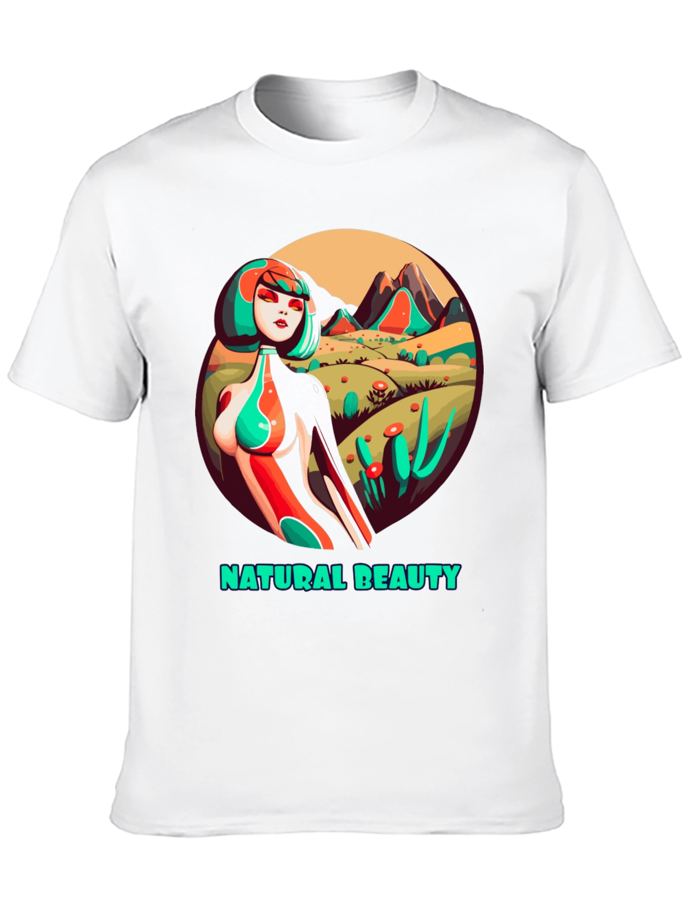 Natural Beauty Graphic Tee - Unique Artistic Design