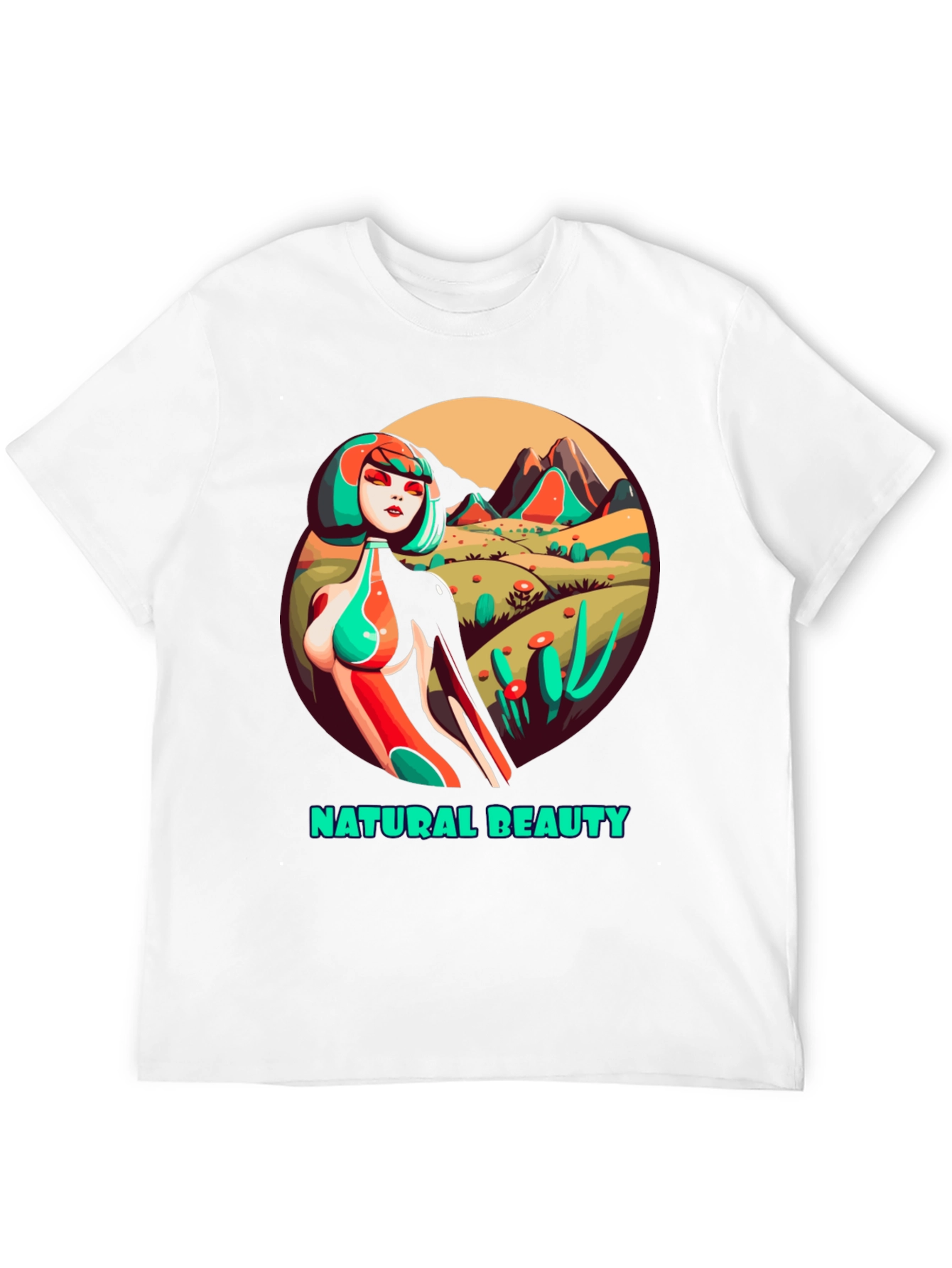 Natural Beauty Graphic Tee - Unique Artistic Design