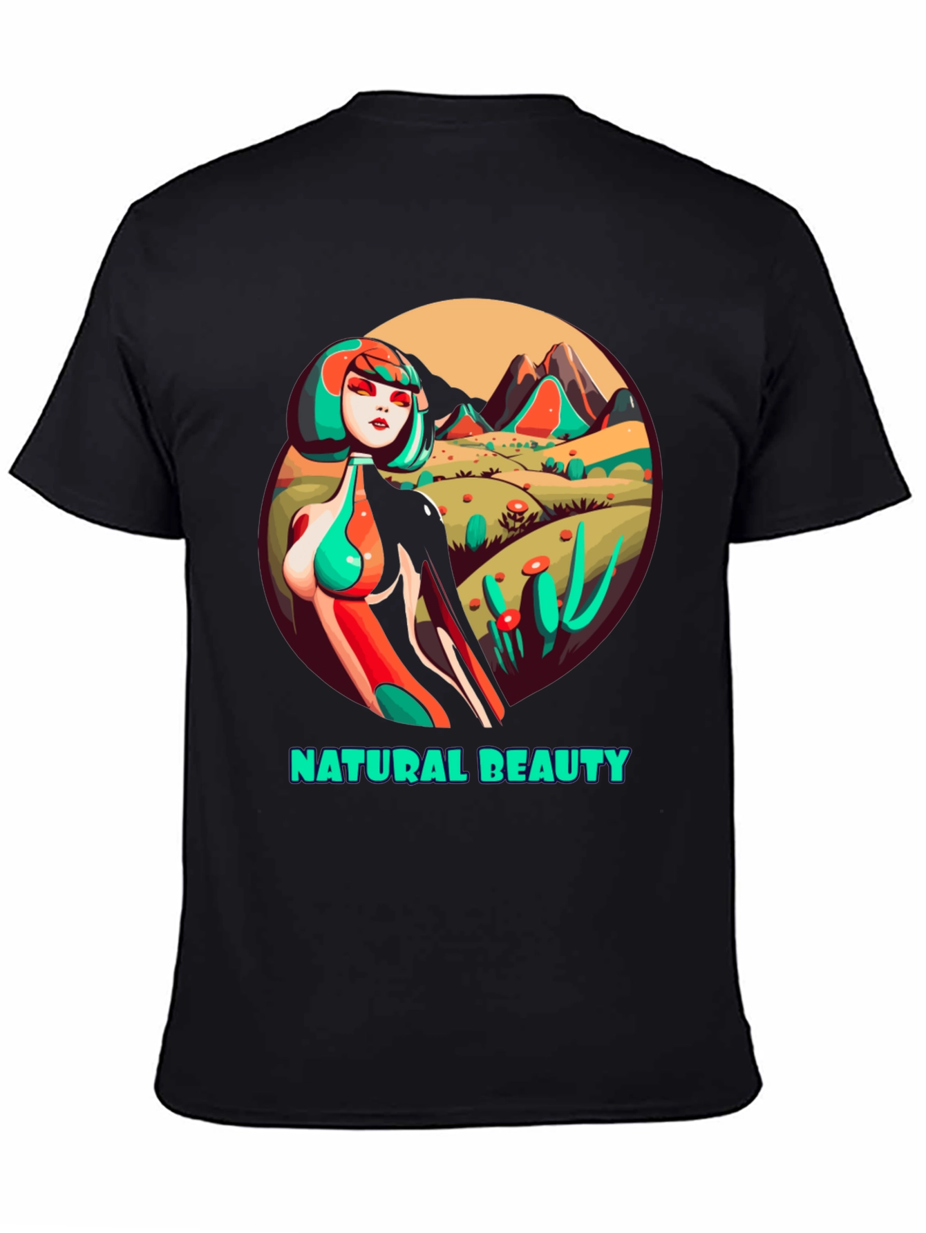 Natural Beauty Graphic Tee - Unique Artistic Design
