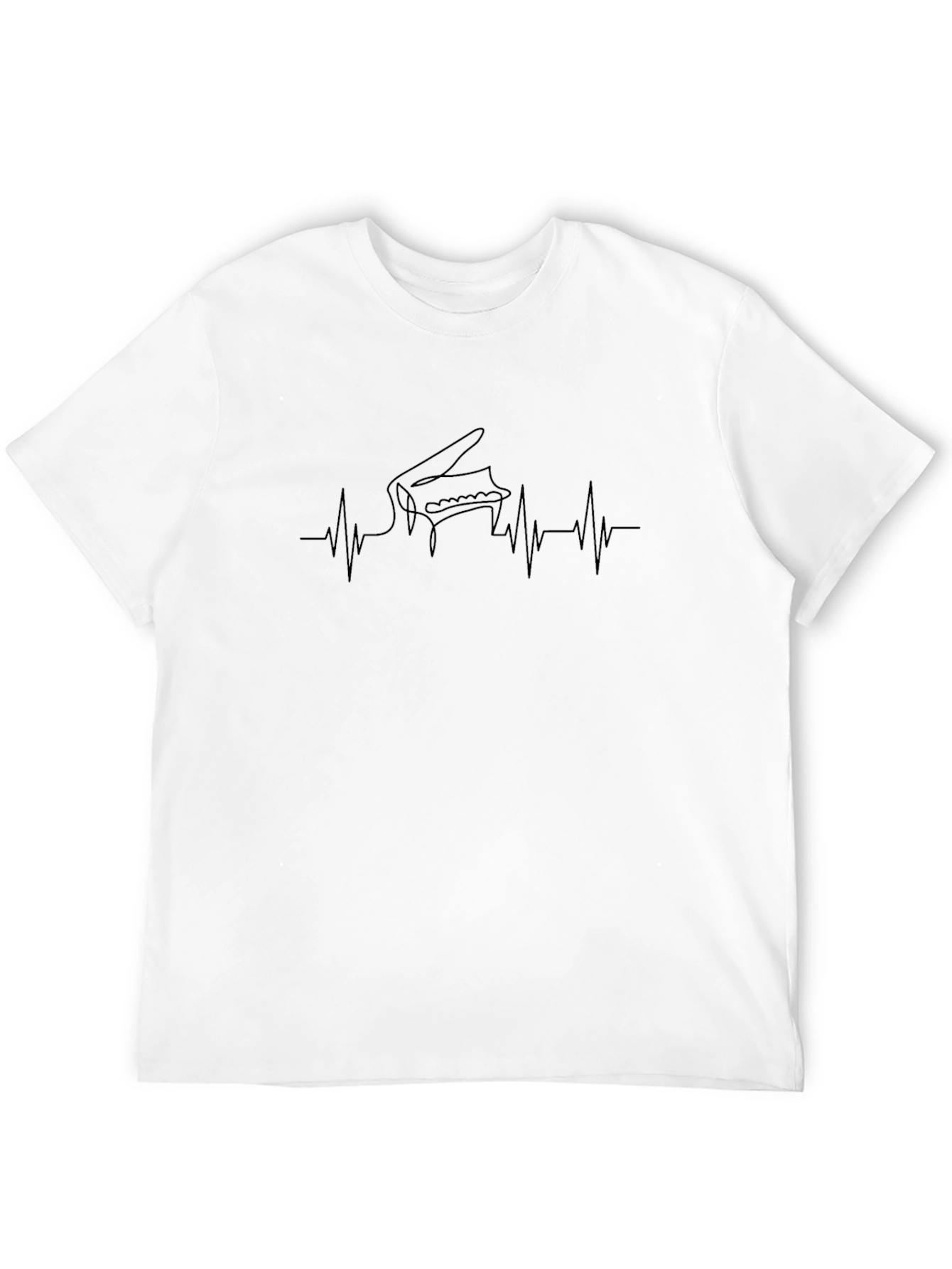 Piano Heartbeat T-Shirt - Music Lover Tee