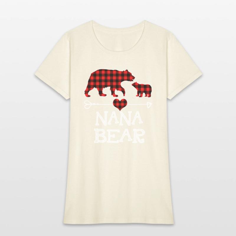 Nana Bear Pajama Red Plaid Buffalo Family