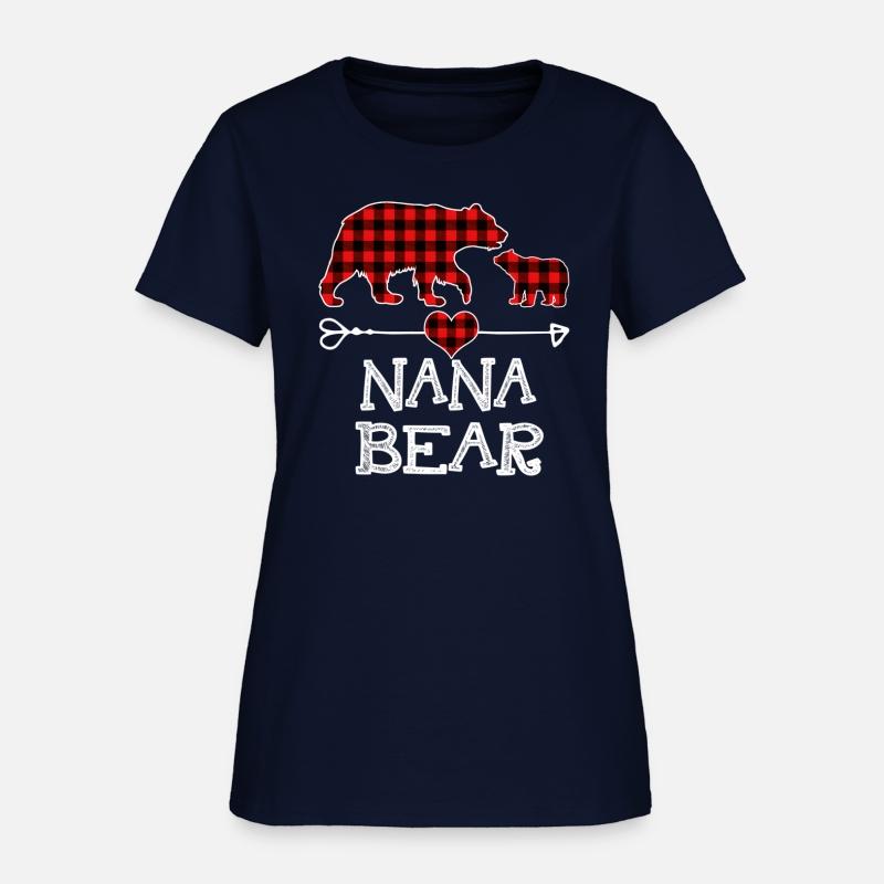 Nana Bear Pajama Red Plaid Buffalo Family