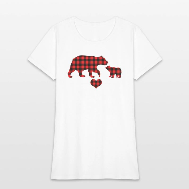 Nana Bear Pajama Red Plaid Buffalo Family