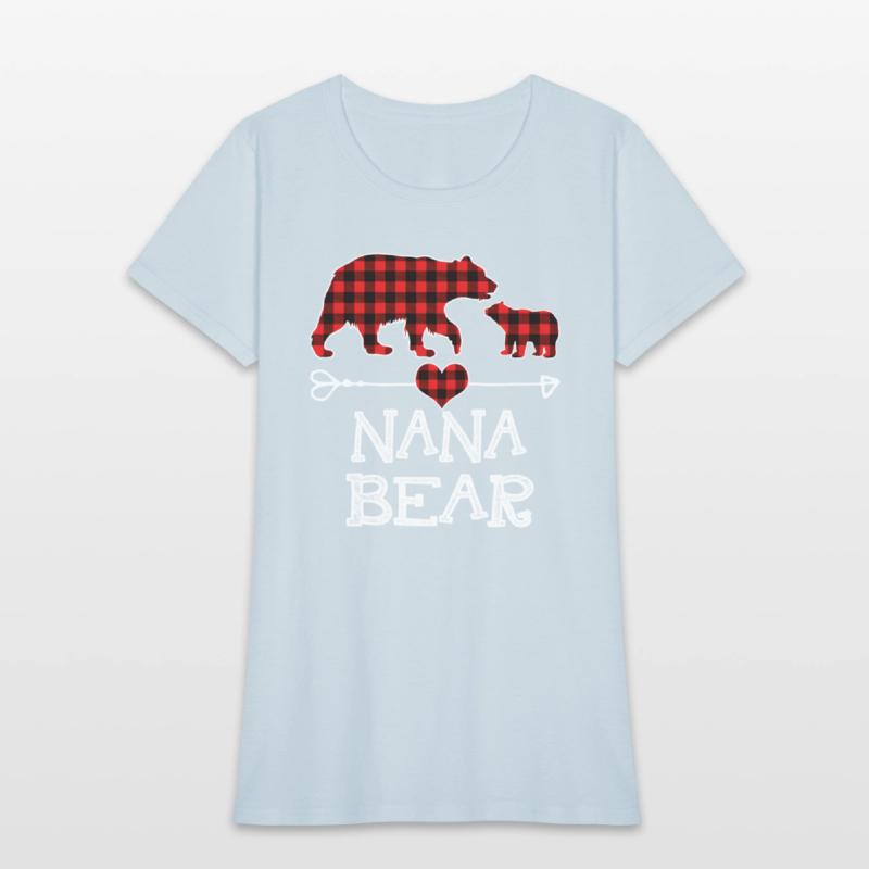 Nana Bear Pajama Red Plaid Buffalo Family