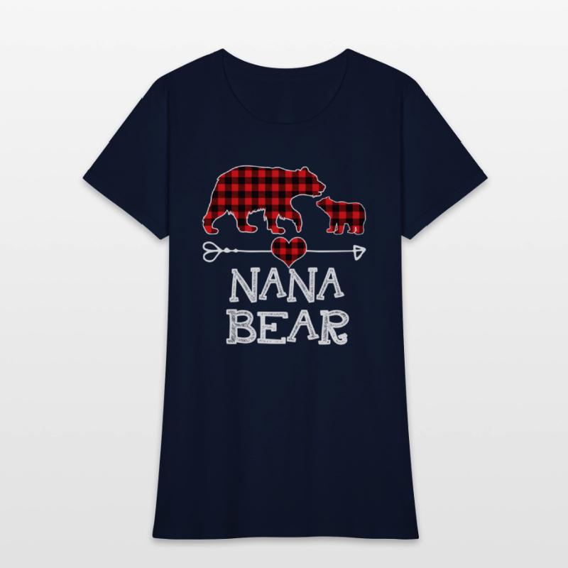 Nana Bear Pajama Red Plaid Buffalo Family