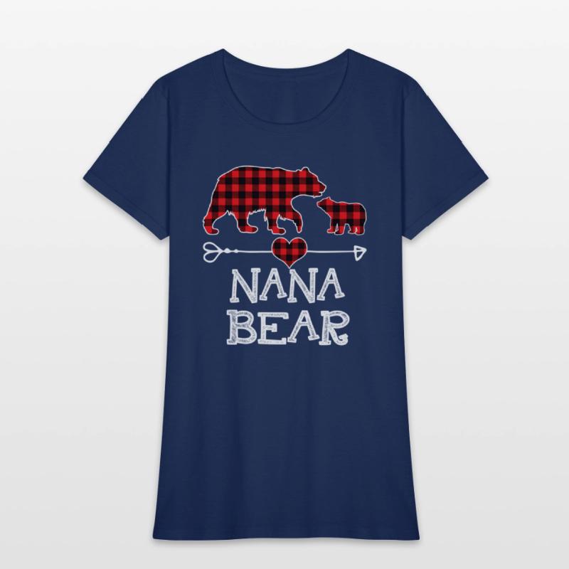Nana Bear Pajama Red Plaid Buffalo Family