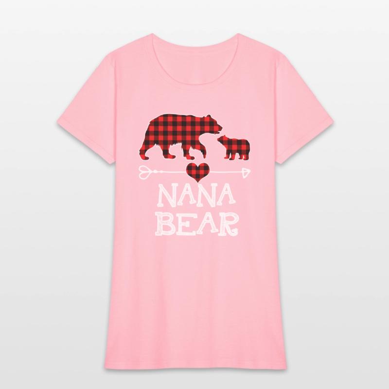 Nana Bear Pajama Red Plaid Buffalo Family