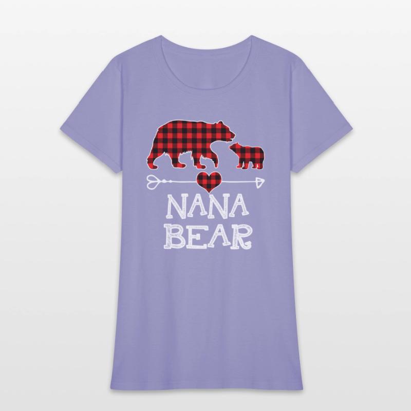 Nana Bear Pajama Red Plaid Buffalo Family