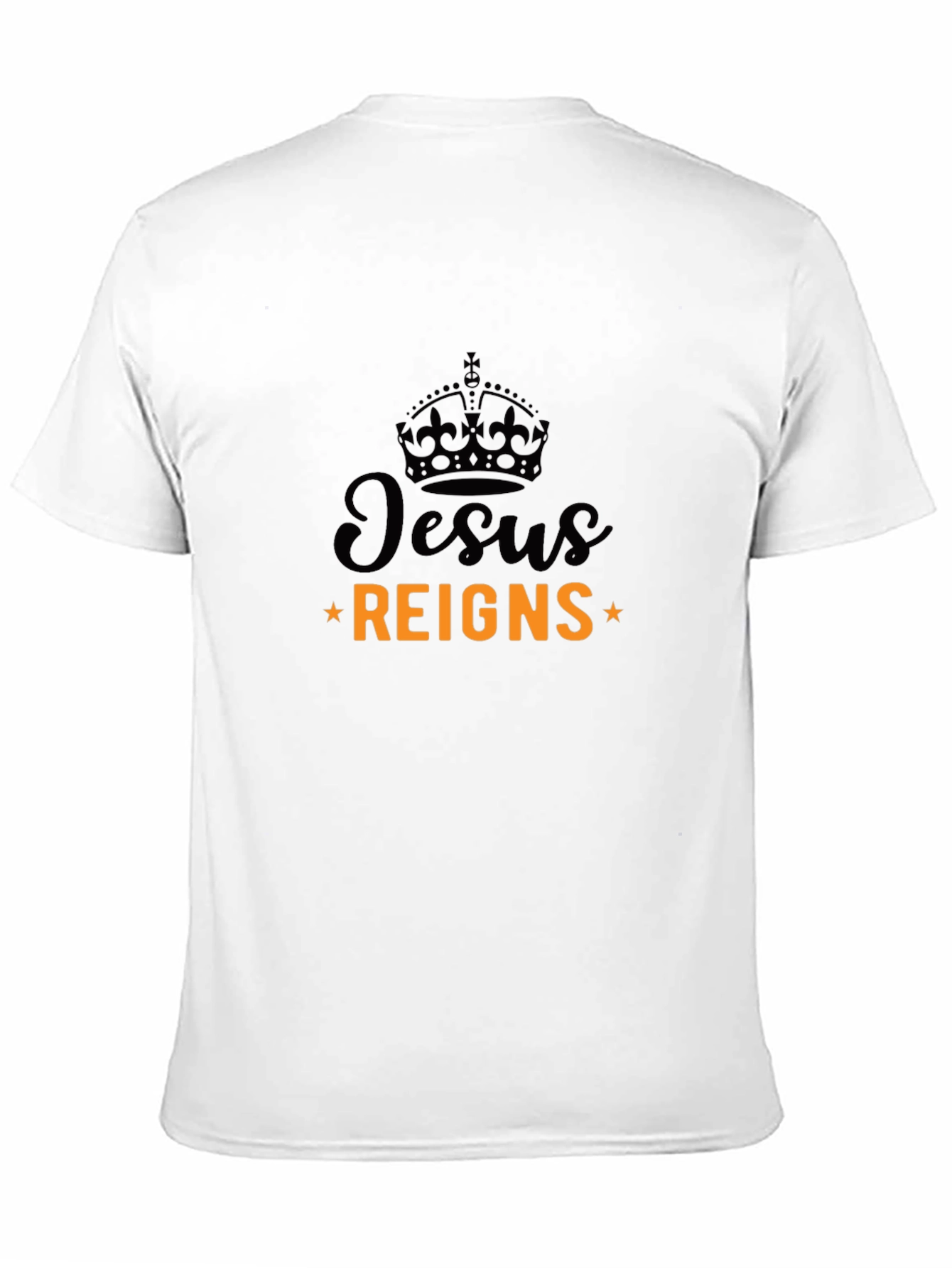 Jesus Reigns Graphic Tee - Black Religious T-Shirt