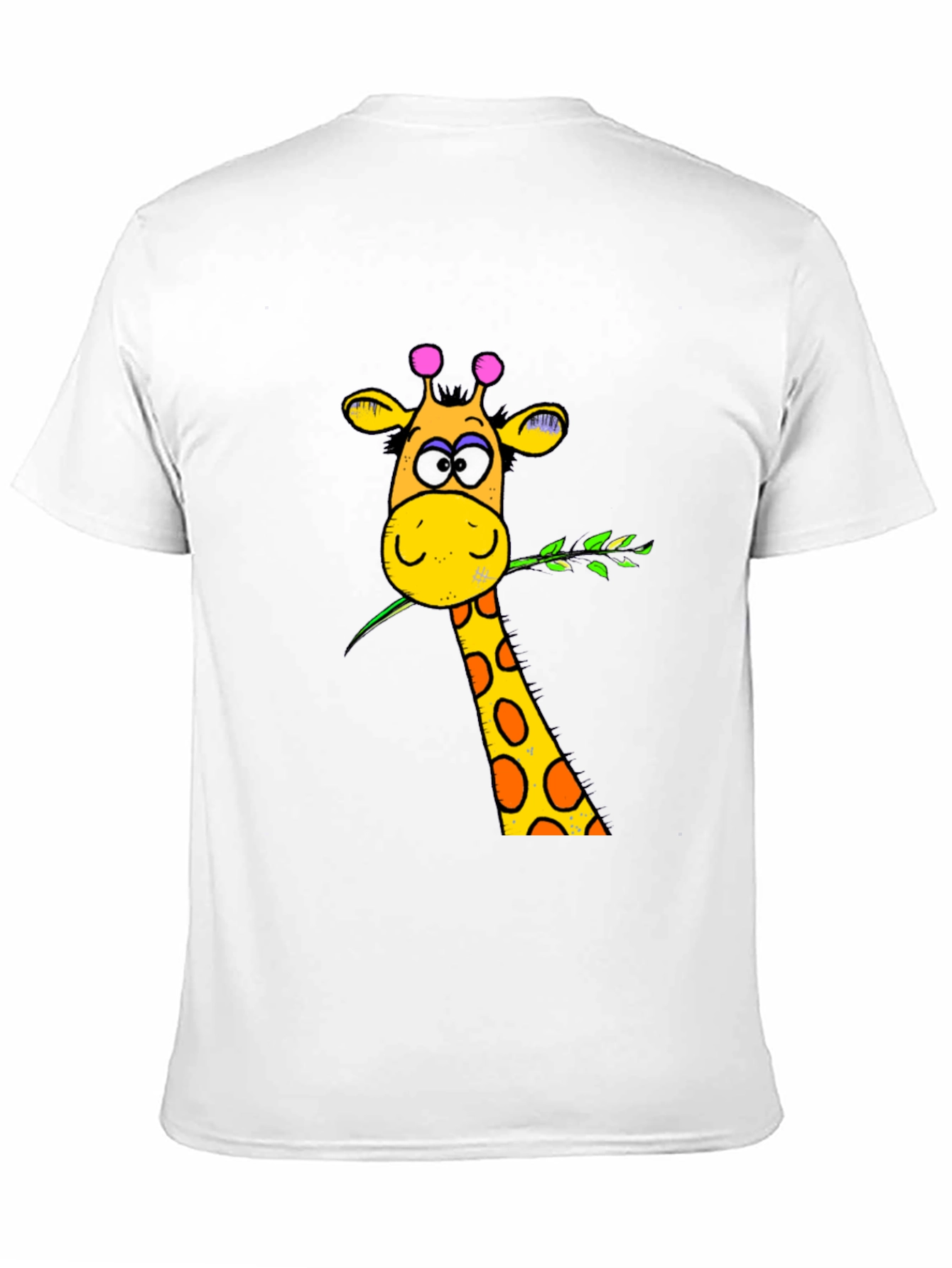 Funny Giraffe Graphic Print Black T-Shirt
