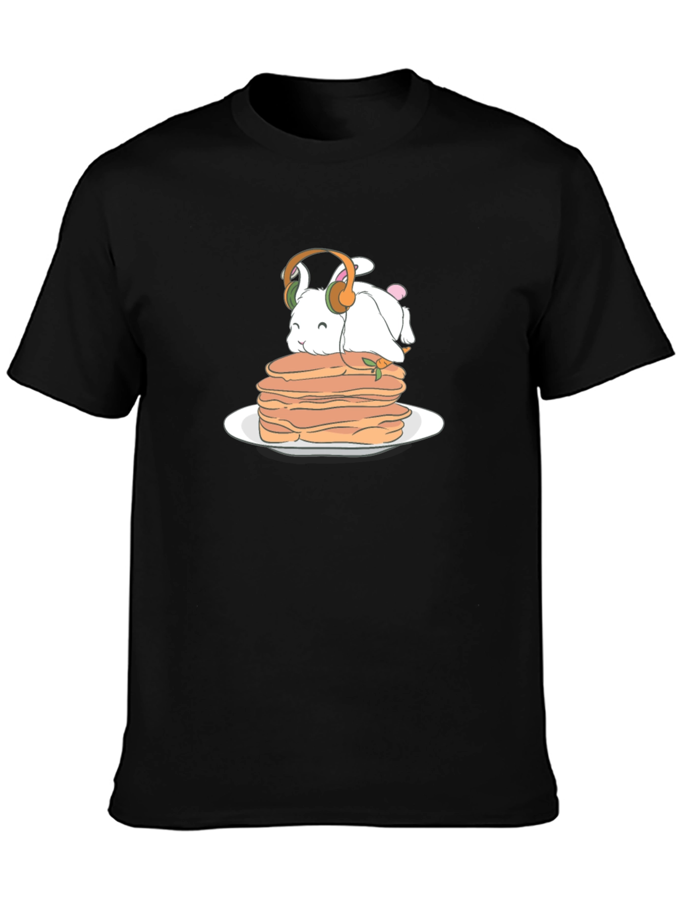Bunny on Pancakes T-Shirt - Cute Foodie Tee