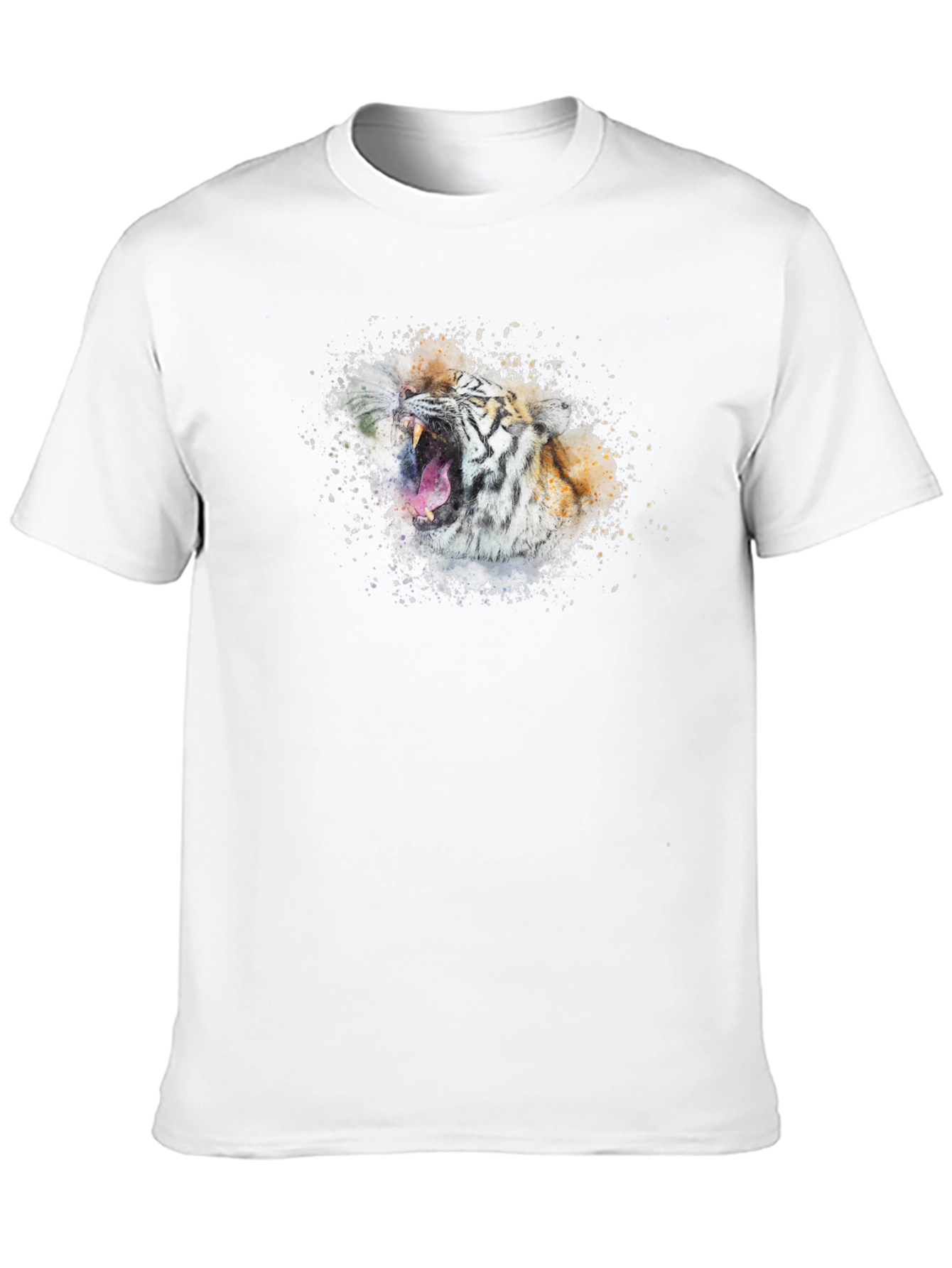 Tiger Graphic Tee - Black Cotton Blend