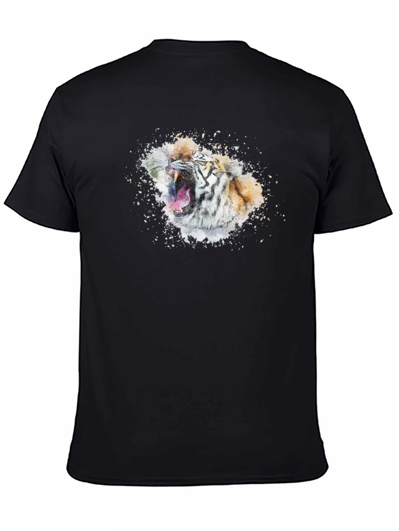 Tiger Graphic Tee - Black Cotton Blend