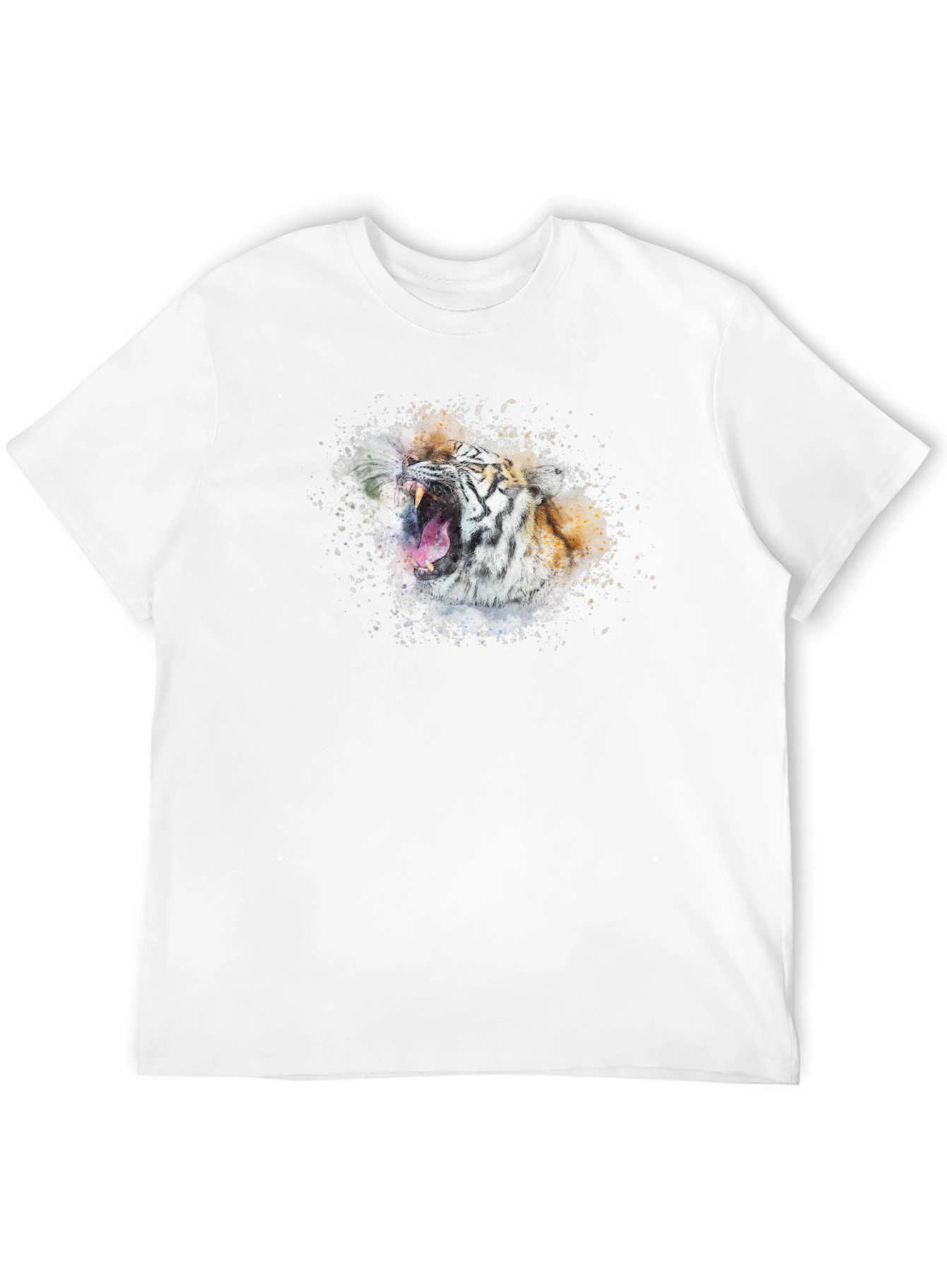 Tiger Graphic Tee - Black Cotton Blend