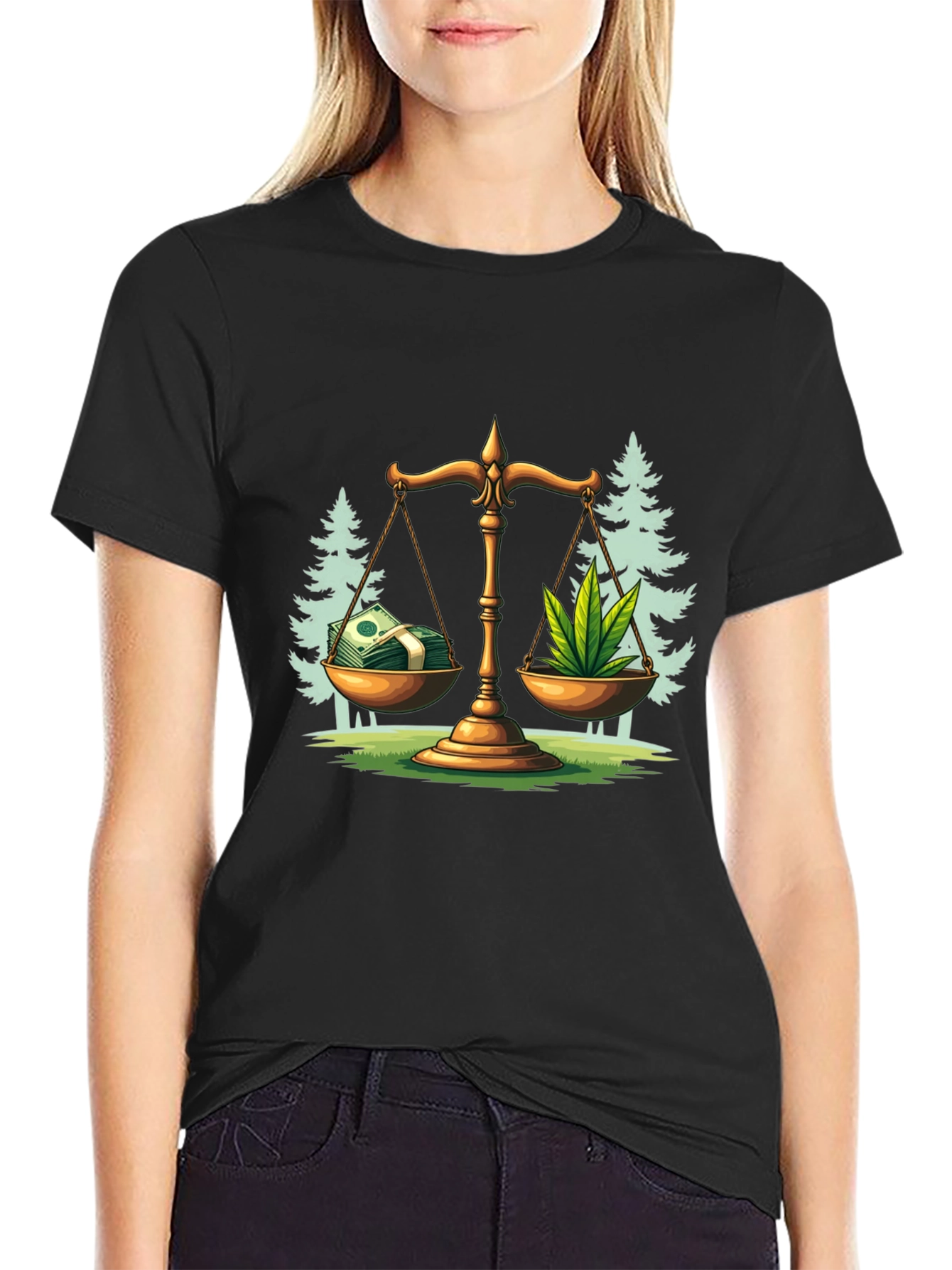 Money Weed Balance T-Shirt