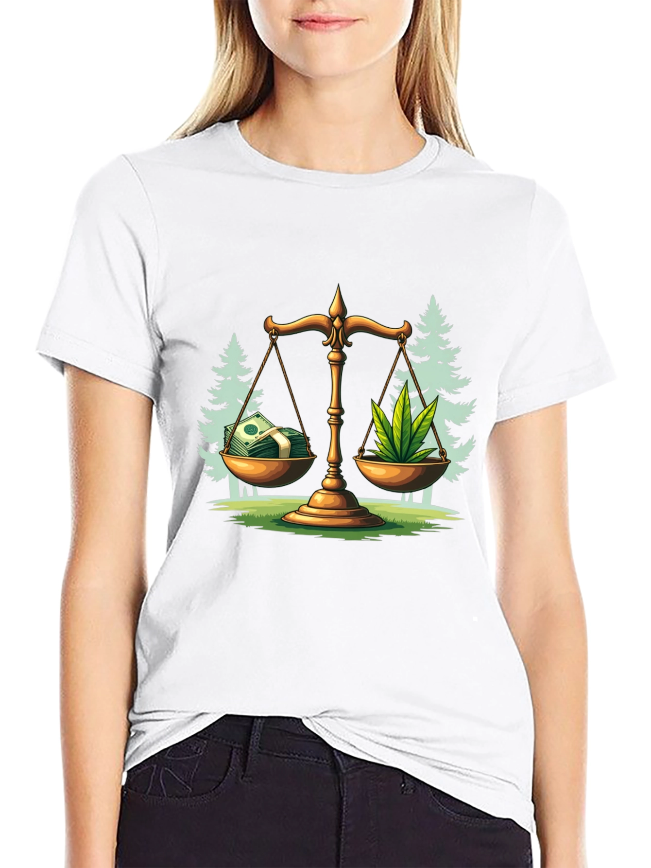 Money Weed Balance T-Shirt