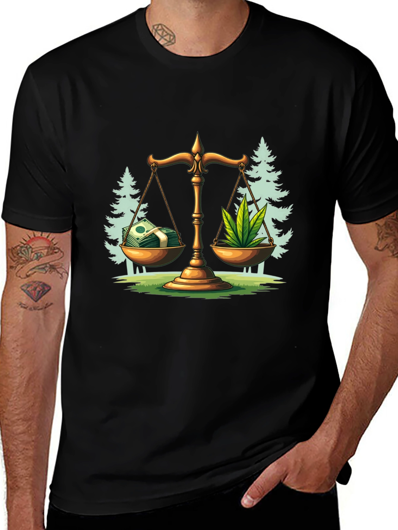 Money Weed Balance T-Shirt