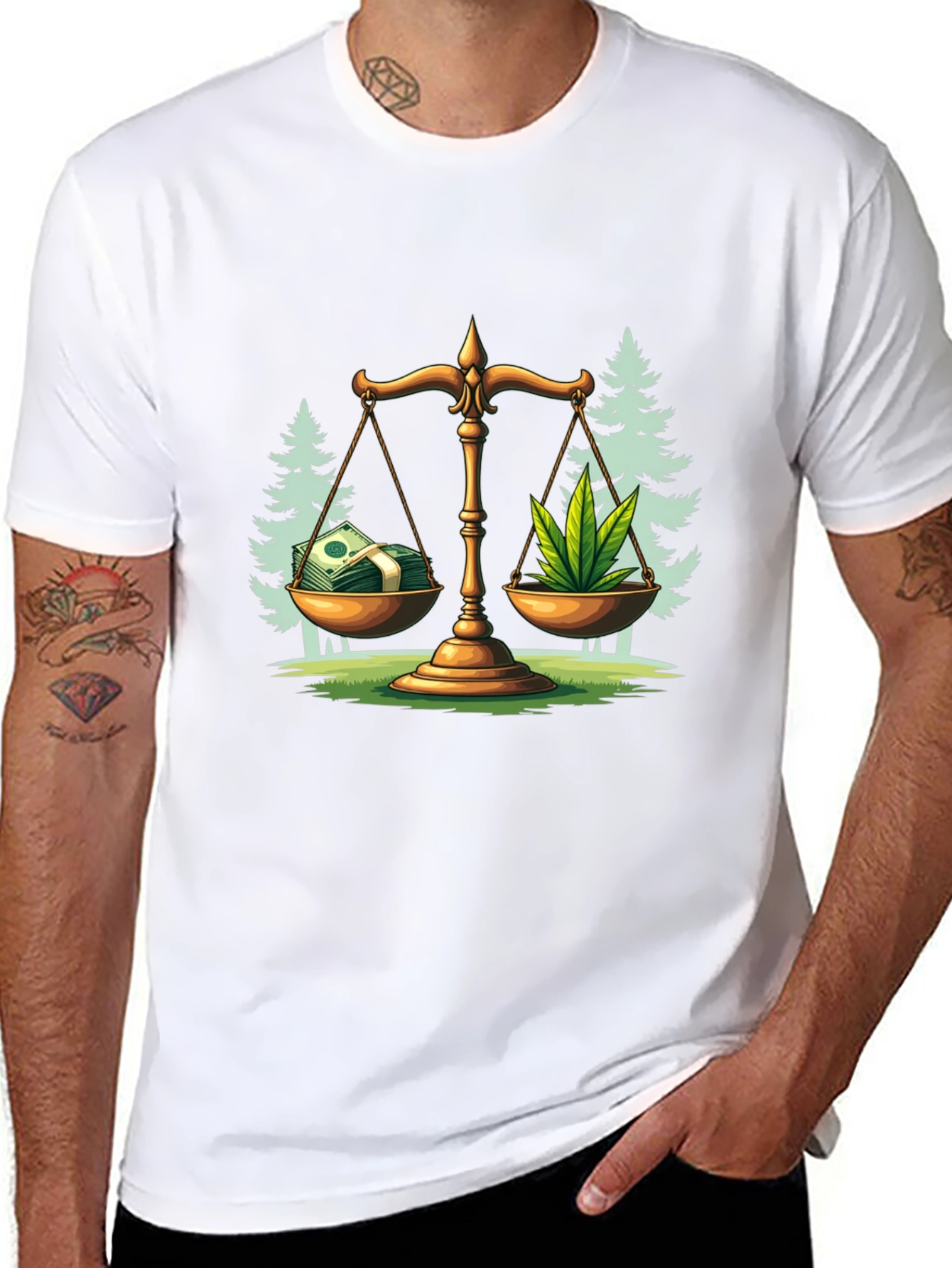 Money Weed Balance T-Shirt