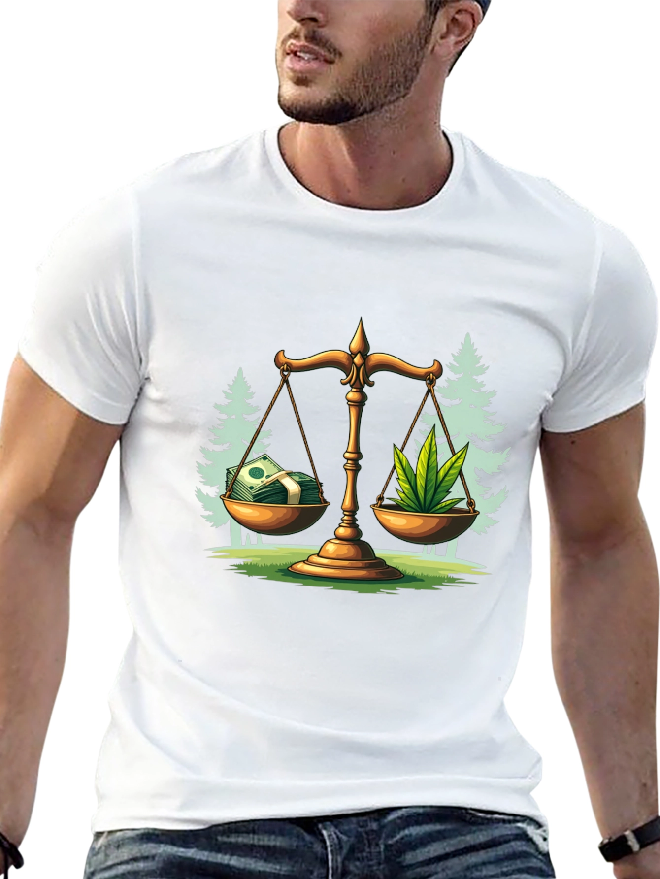 Money Weed Balance T-Shirt