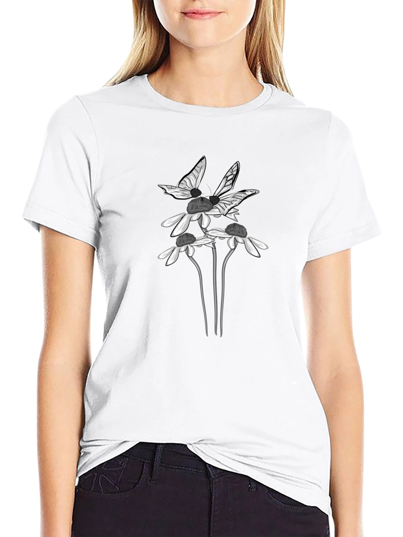 Floral Butterfly Graphic Tee