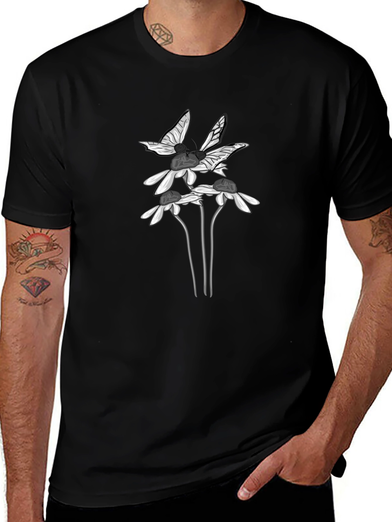 Floral Butterfly Graphic Tee