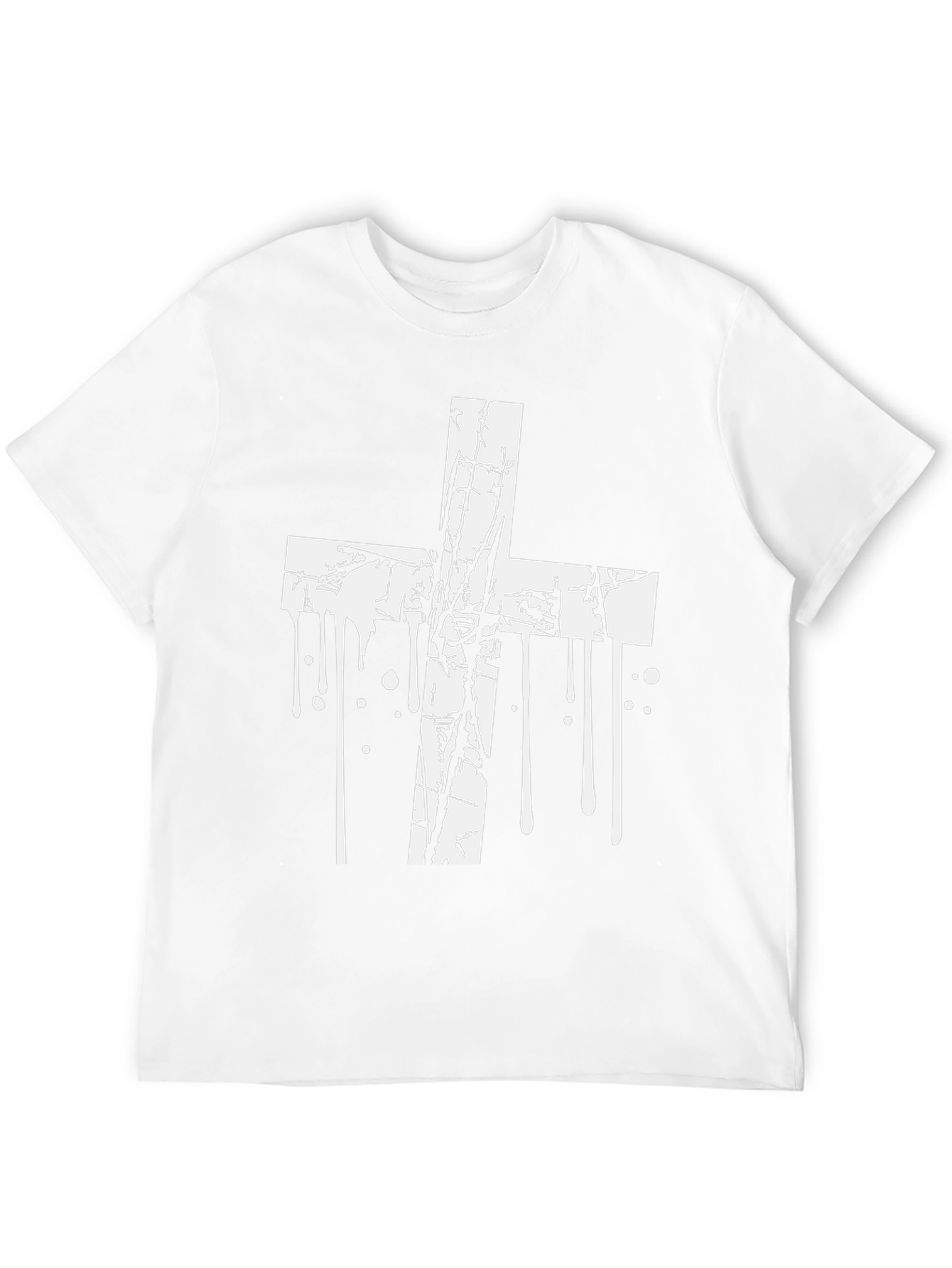 Grunge Cross Graphic Black T-Shirt