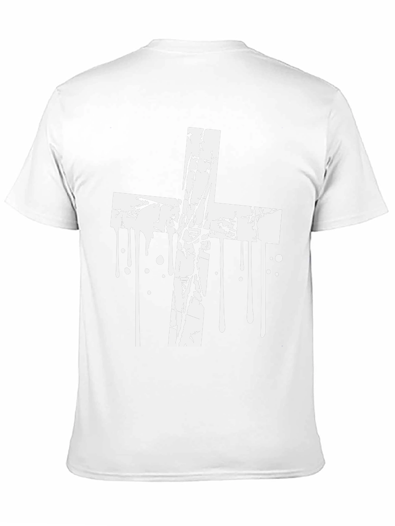 Grunge Cross Graphic Black T-Shirt