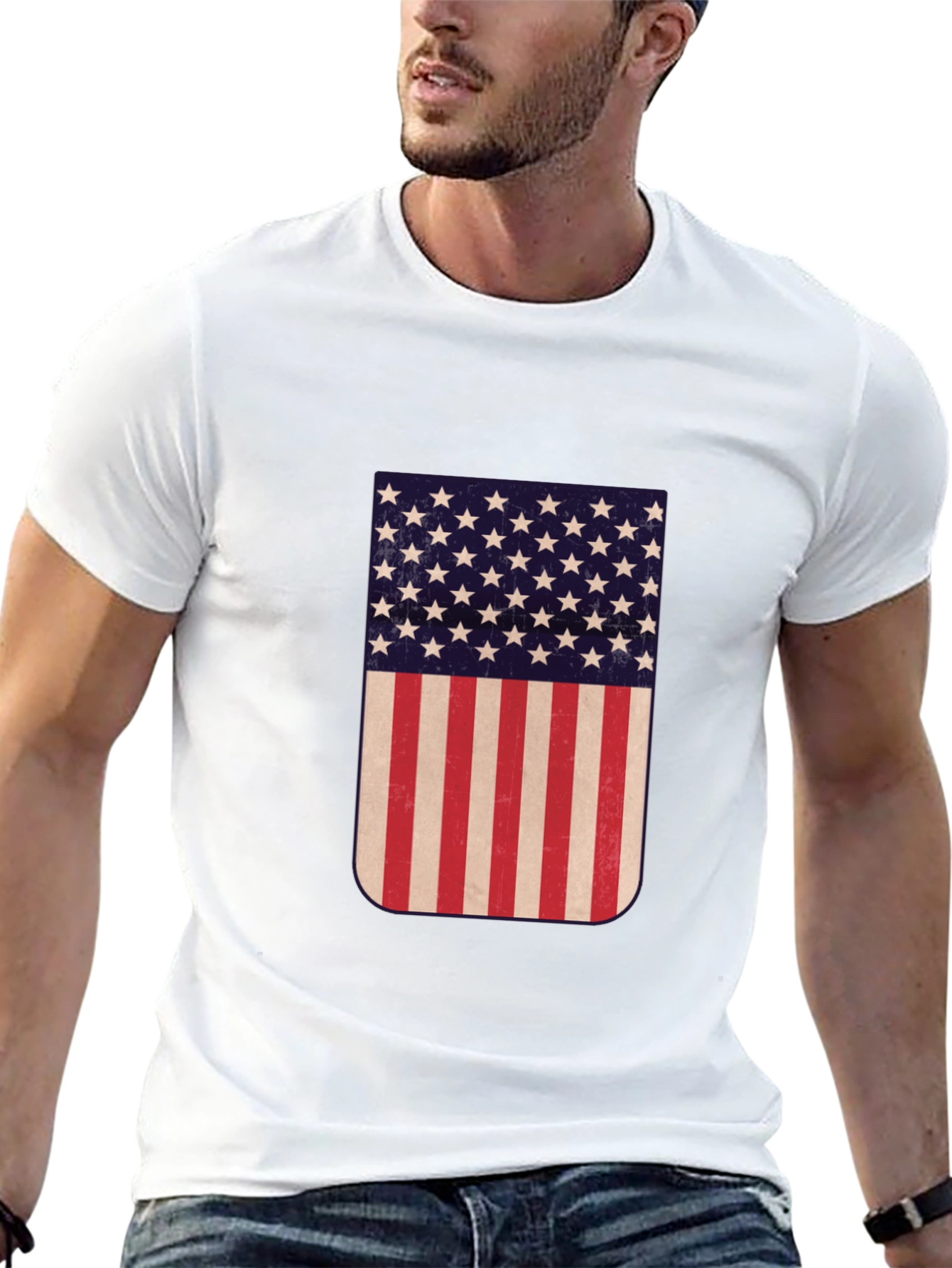American Flag Graphic T-Shirt