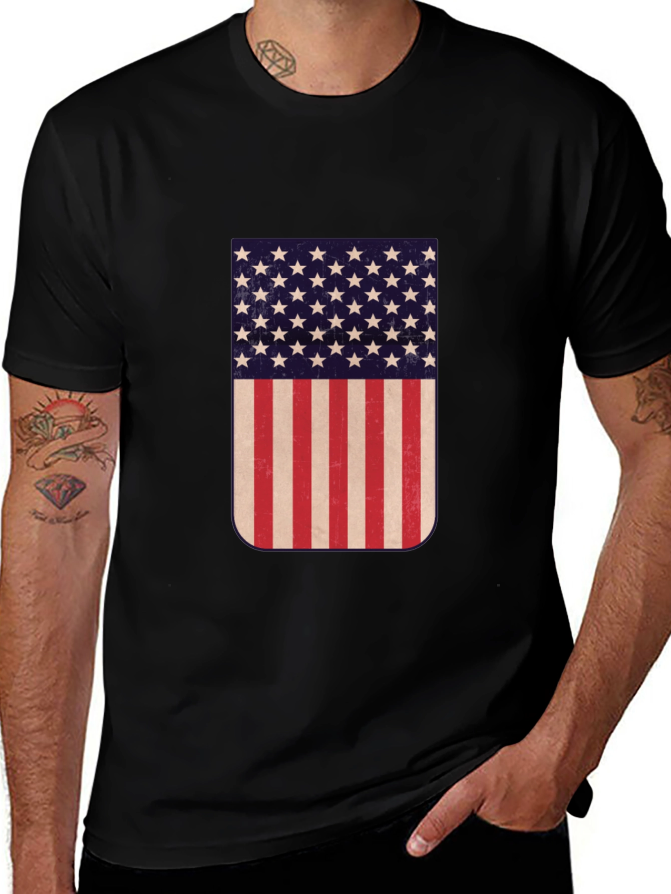 American Flag Graphic T-Shirt