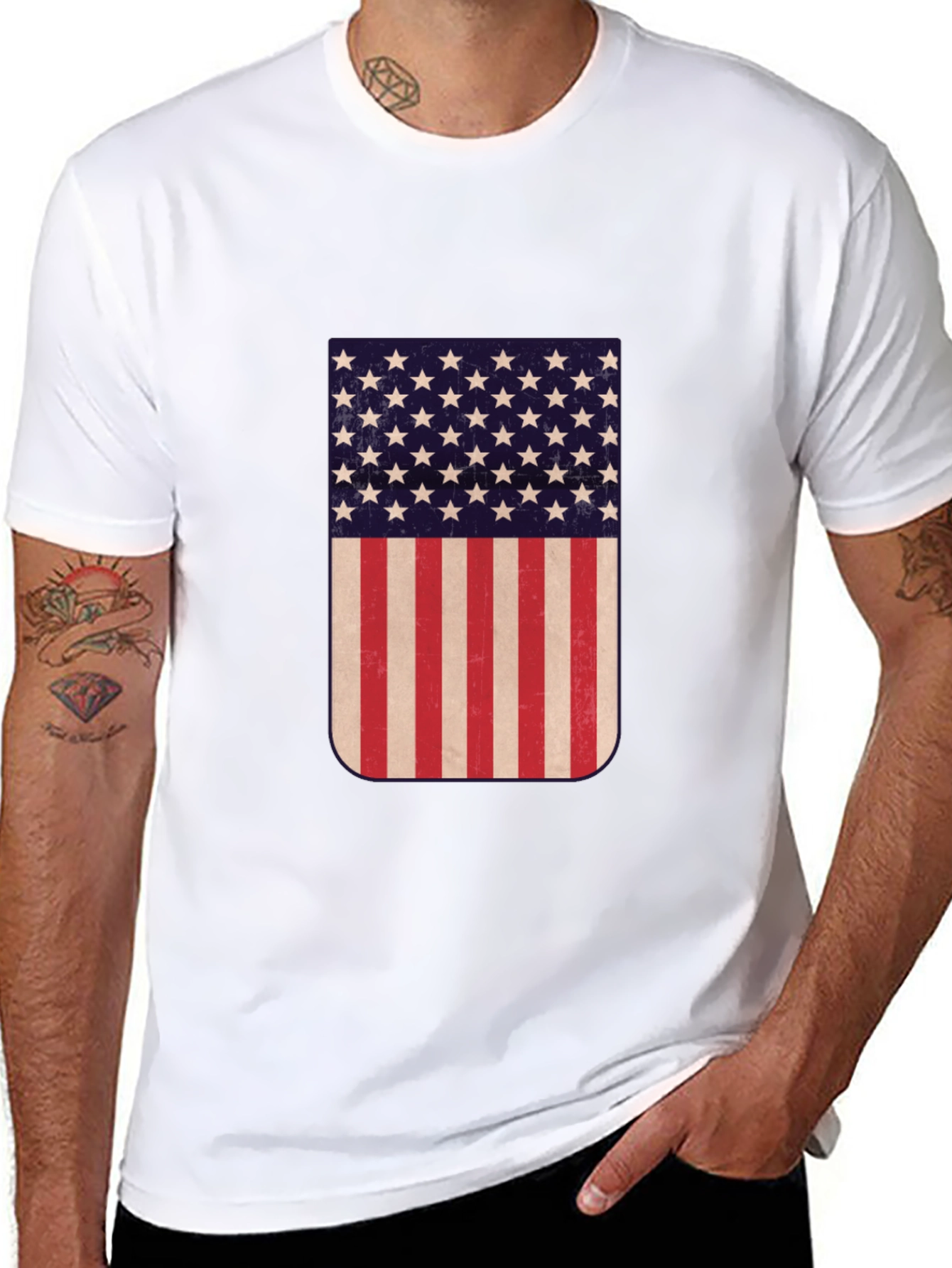 American Flag Graphic T-Shirt