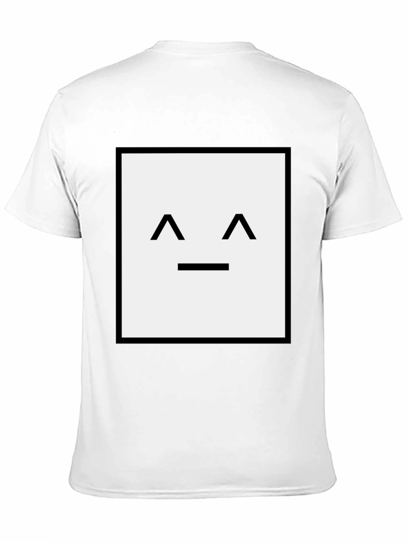 Square Face Graphic T-Shirt - Black