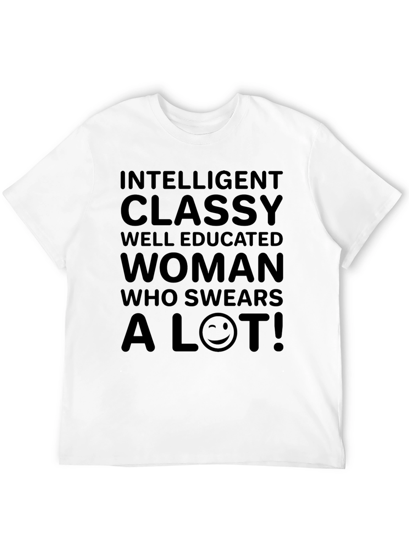 Intelligent Classy Woman Black T-Shirt