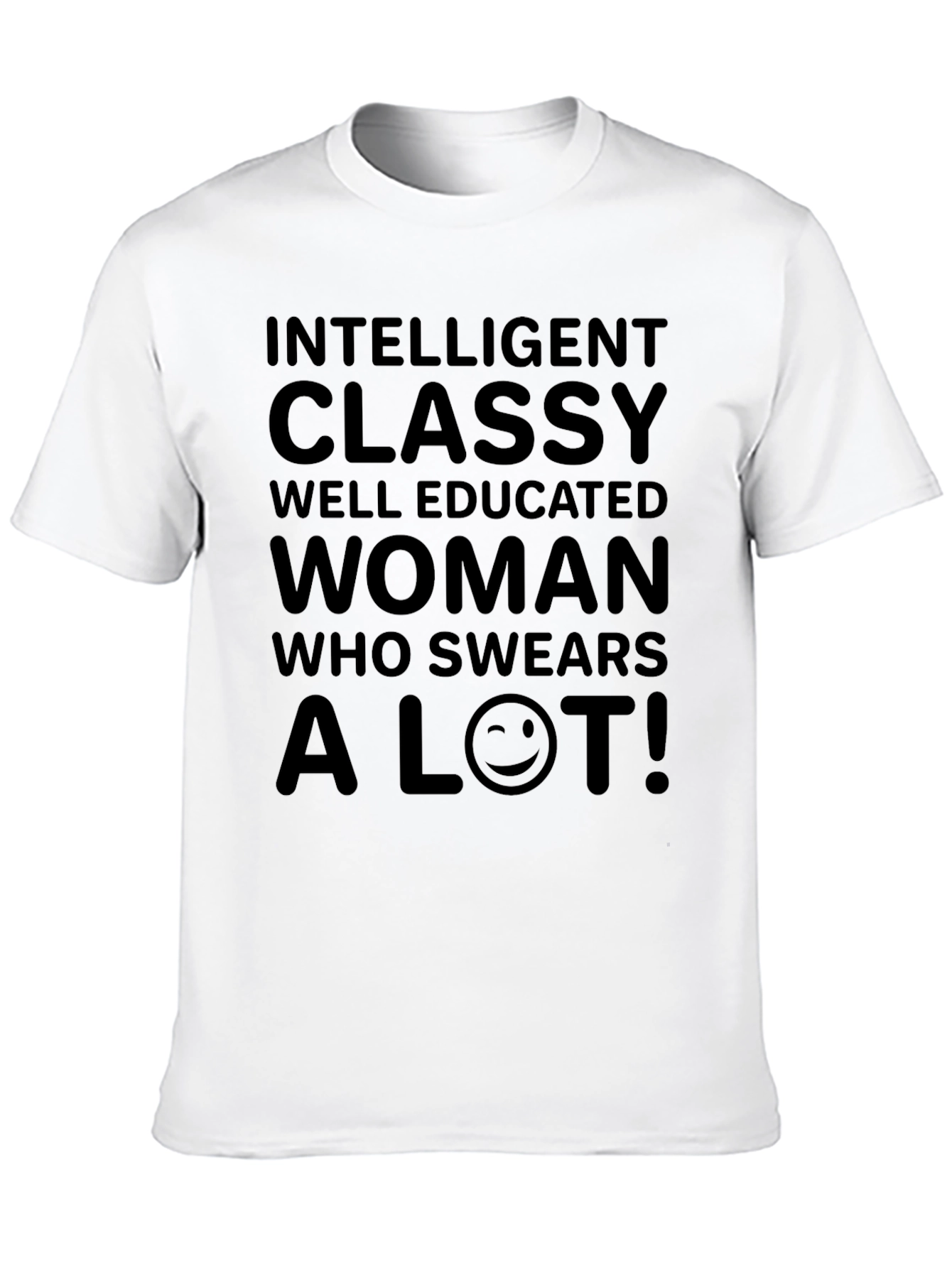 Intelligent Classy Woman Black T-Shirt