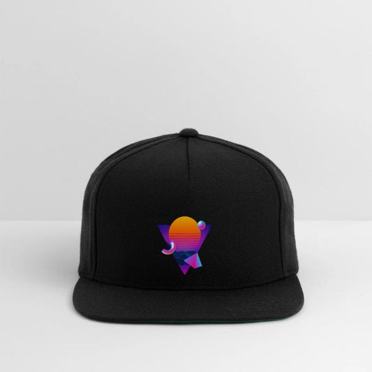 Neon sunset, geometric figures