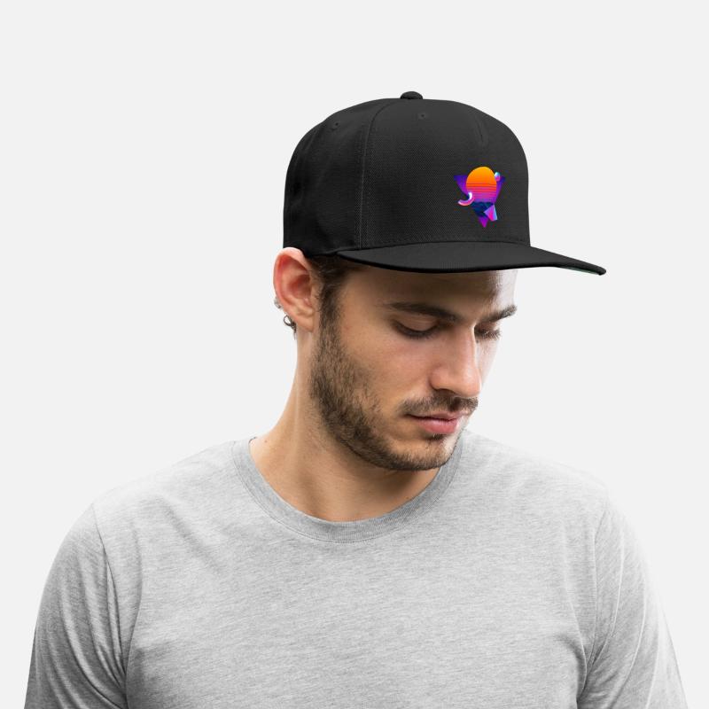 Neon sunset, geometric figures