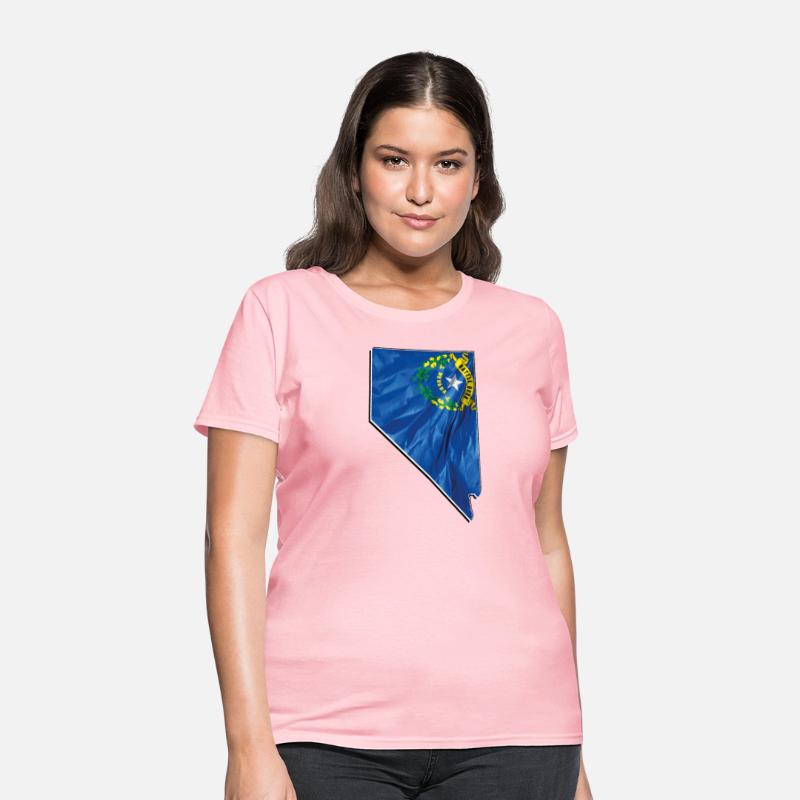 Nevada State Flag in Nevada State Map