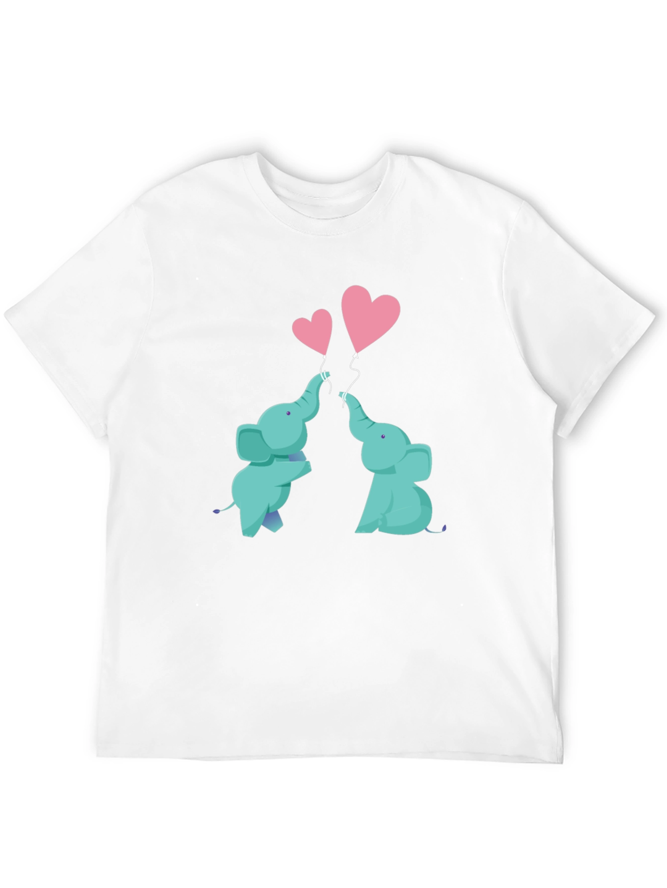Elephant Love Heart Balloon Graphic Tee