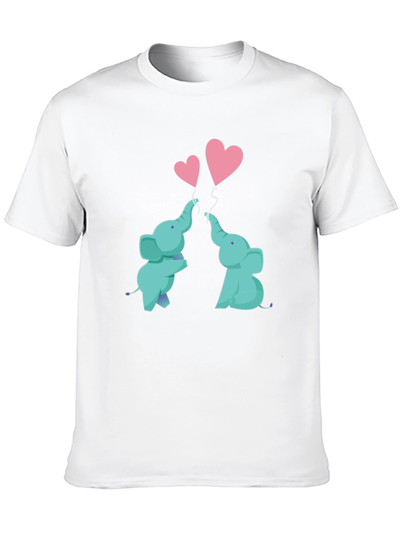 Elephant Love Heart Balloon Graphic Tee