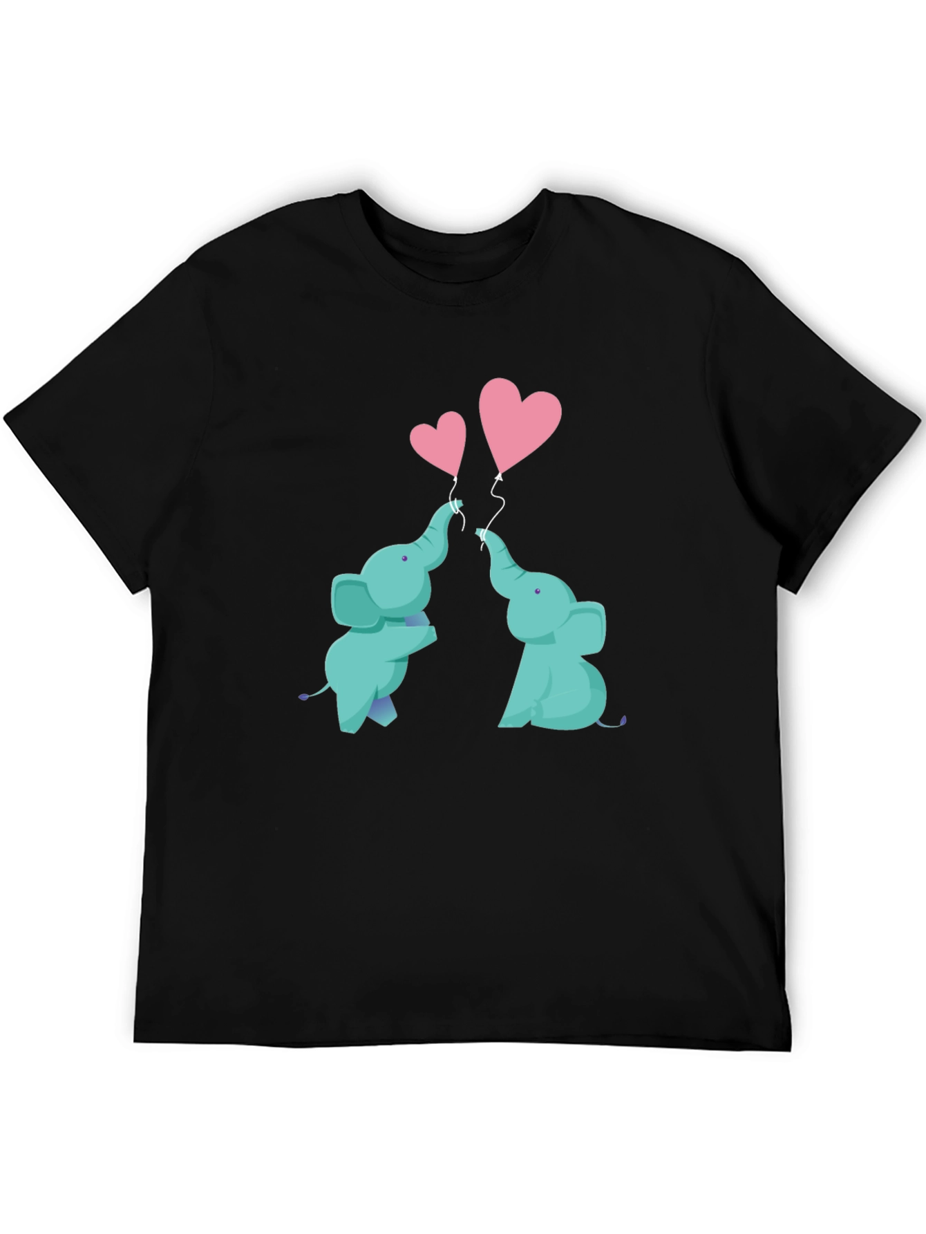 Elephant Love Heart Balloon Graphic Tee