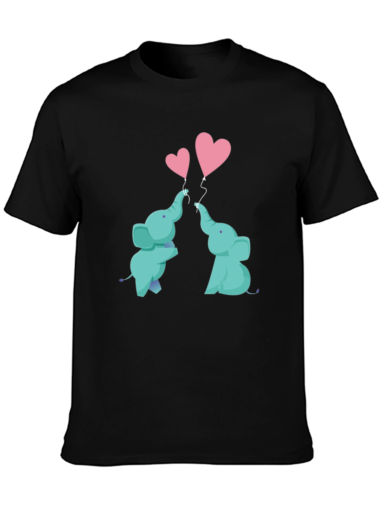 Elephant Love Heart Balloon Graphic Tee