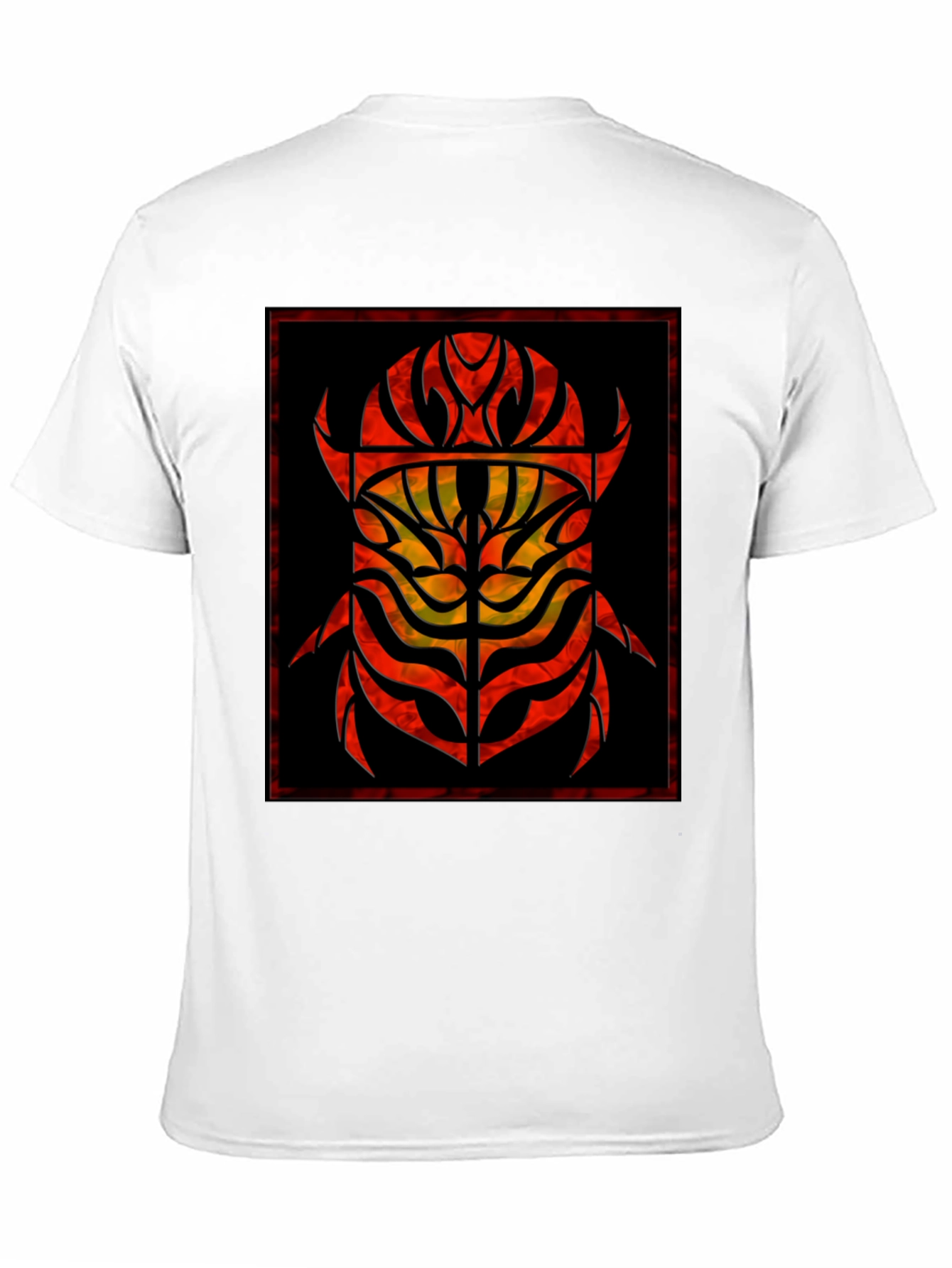 Abstract Tribal Scarab Graphic Black T-Shirt