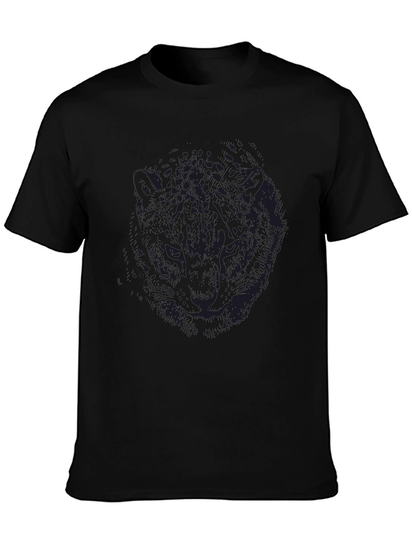 Mens Black Graphic Tee - Mystery Design