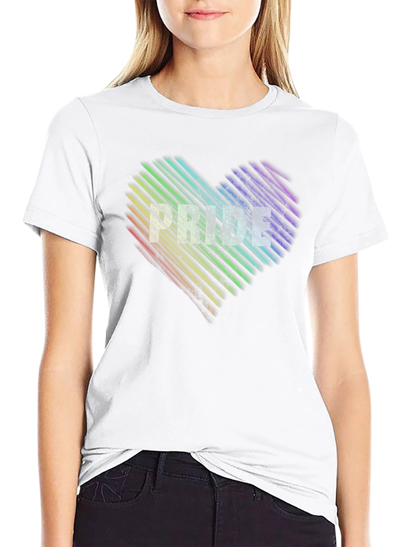 Pride Heart Graphic T-Shirt - LGBTQ+ Rainbow Tee